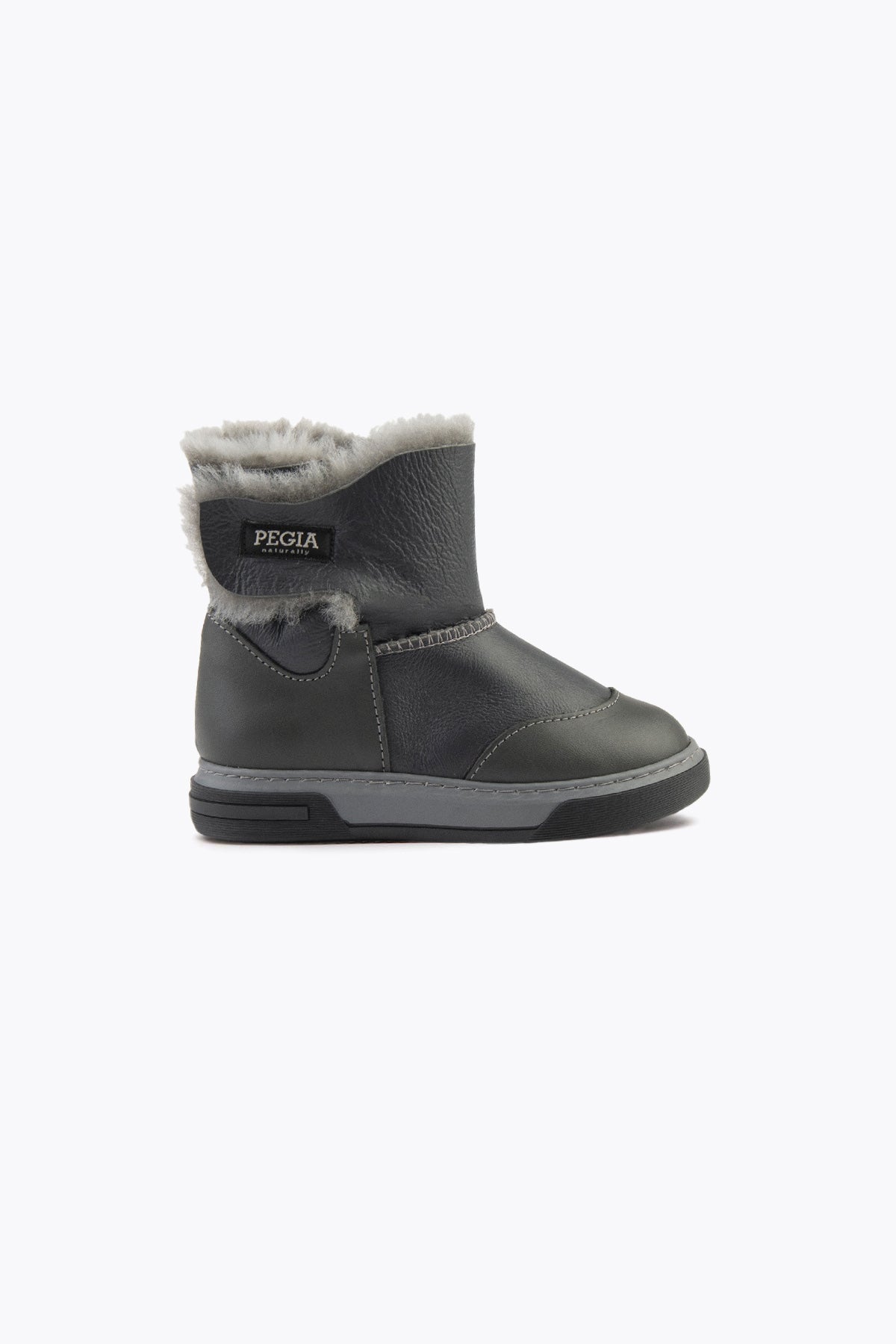 Pegia Orin Shearling Kids Velcro Boots 21 4 Anthracite