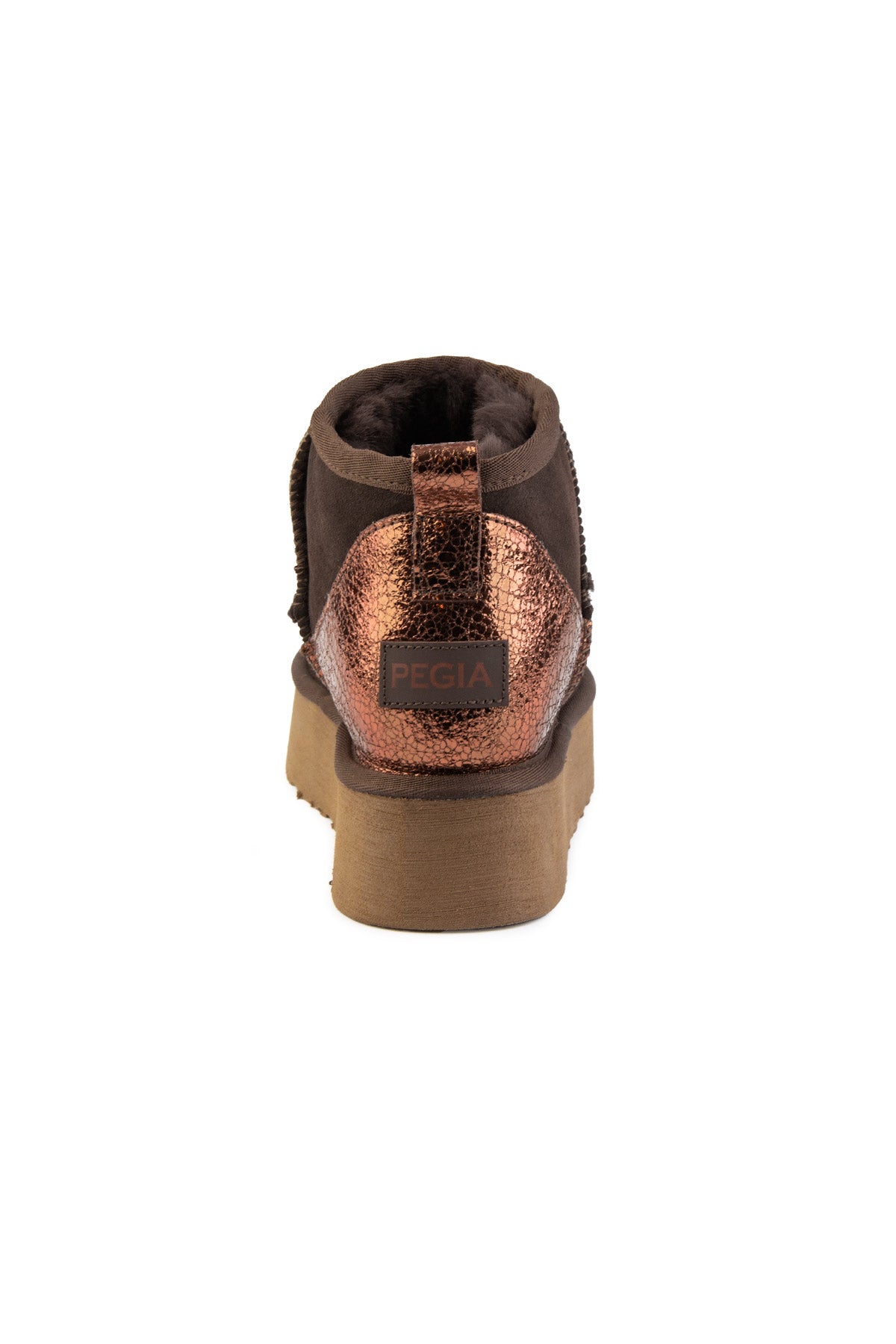 Pegia Jelsa Glossy Detailed Genuine Suede Women's Platform Boots - Pegia