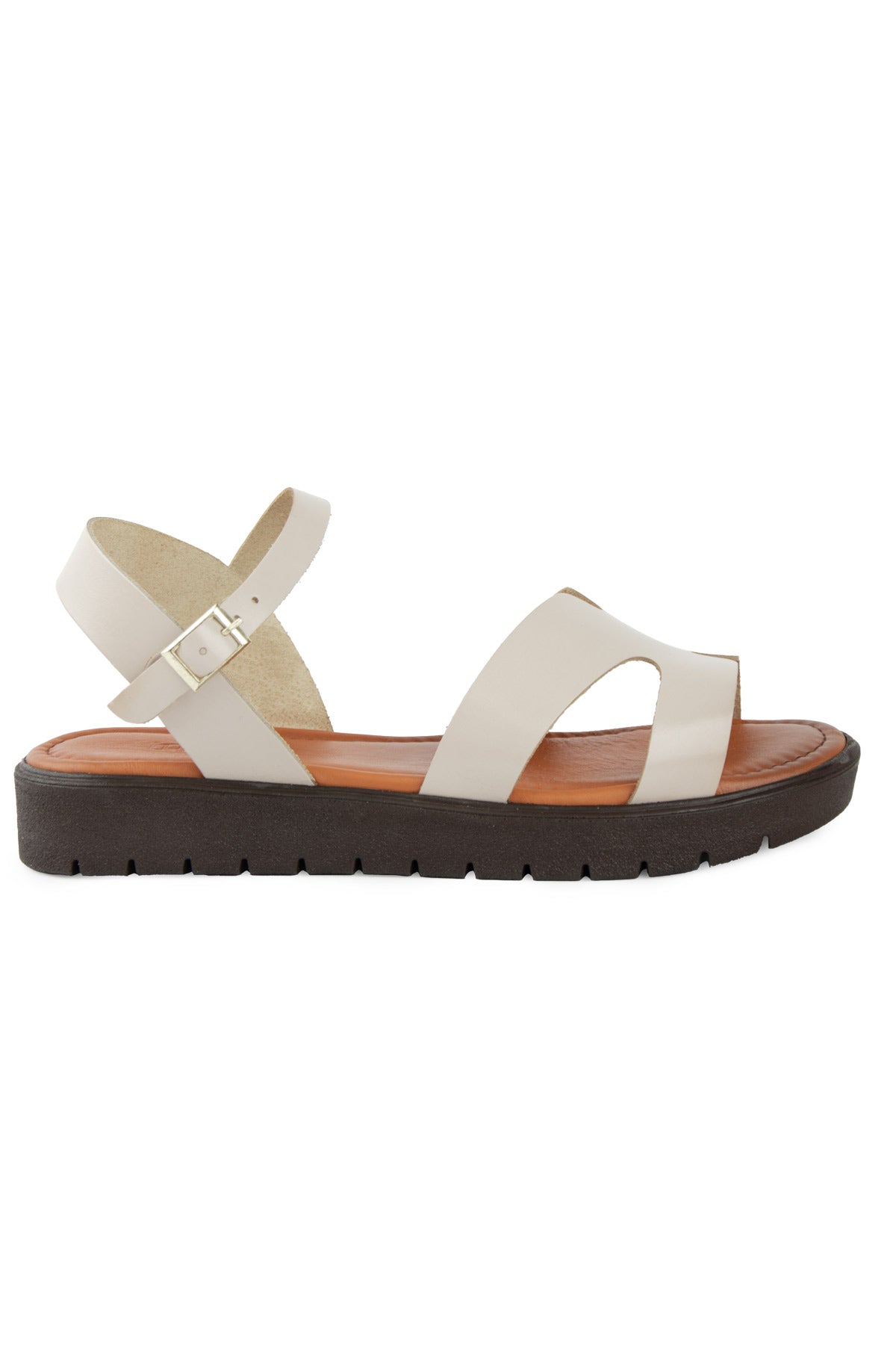 Pegia Elda Women's Leather Ankle Strap Platform Sandals