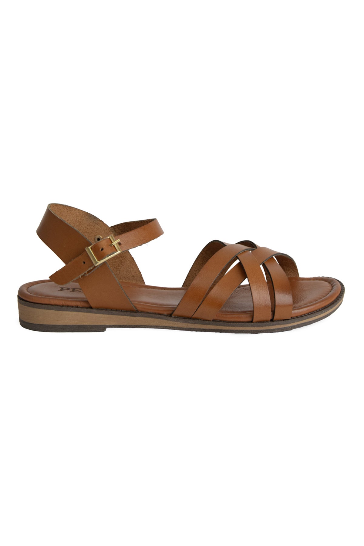 Pegia Samos Women's Leather Cross Strap Sandals