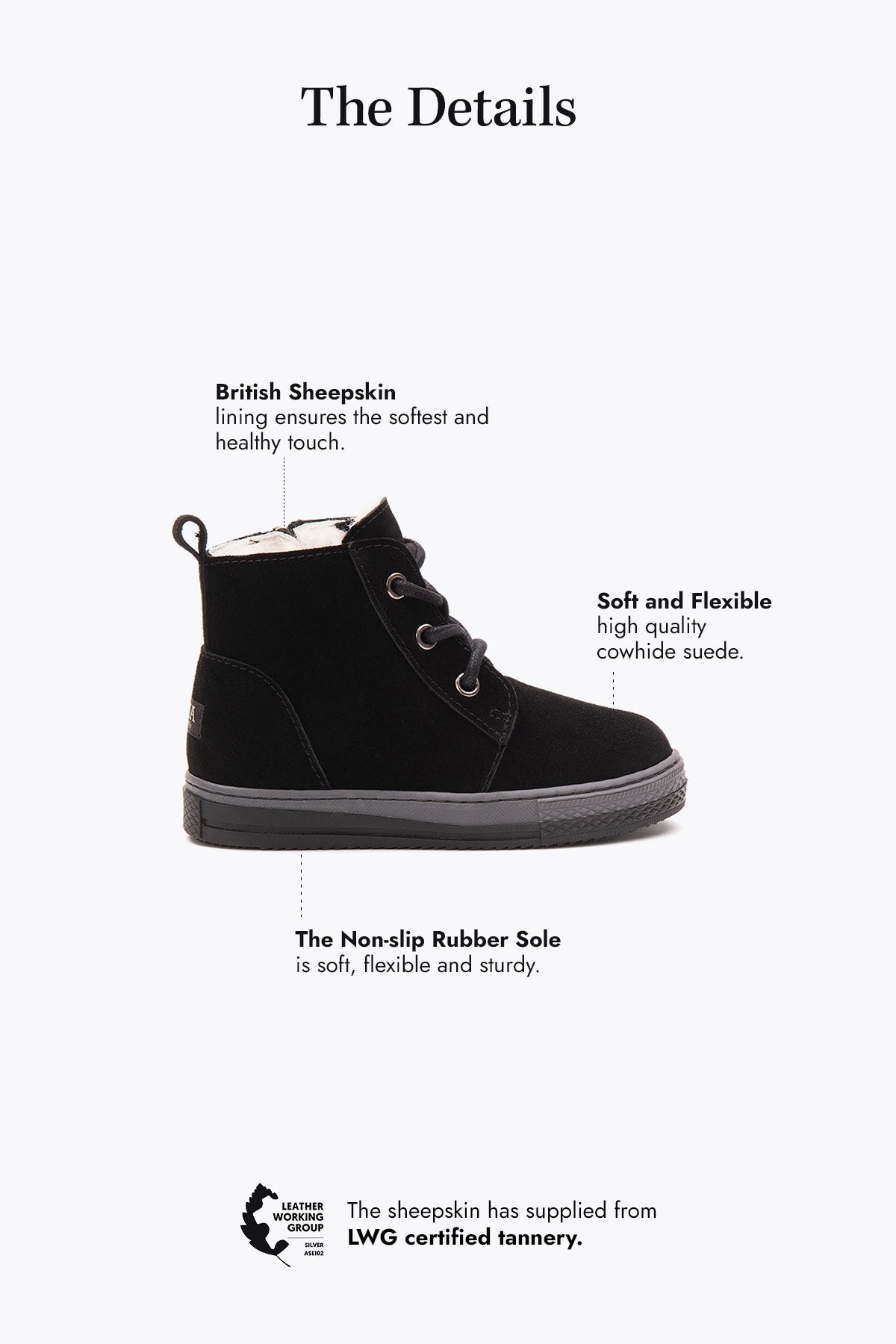 Pegia Cora Shearling Kids' Boots - Pegia