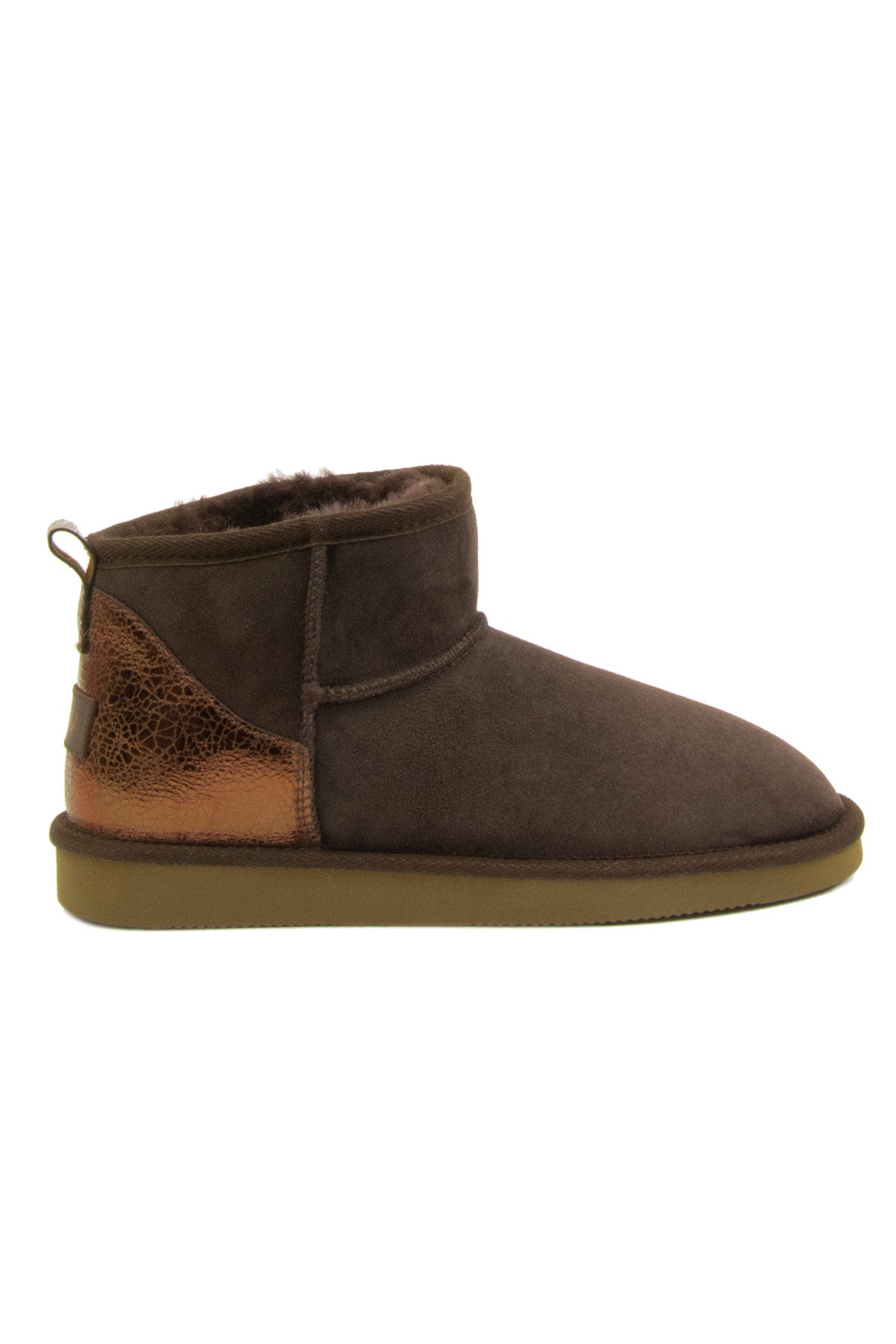 Pegia Jelsa Glossy Detailed Genuine Suede Women's Mini Boots - Pegia