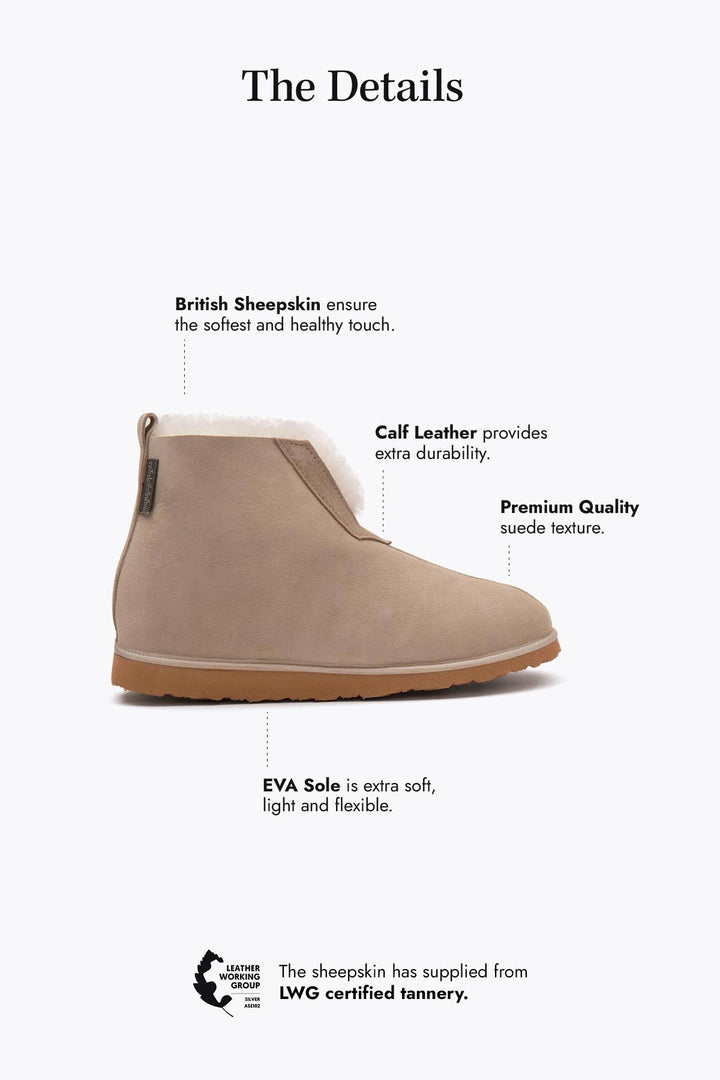 Pegia Moen Unisex Sheepskin Bootie Slippers - Pegia