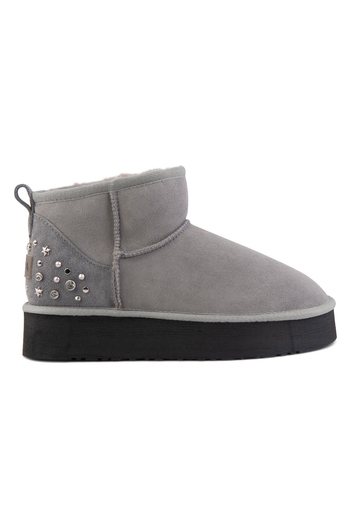 Pegia Masca Genuine Suede Jewel Detailed Women's Platform Boots