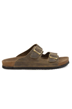 Pegia Santio Nubuck Unisex Buckle Slippers
