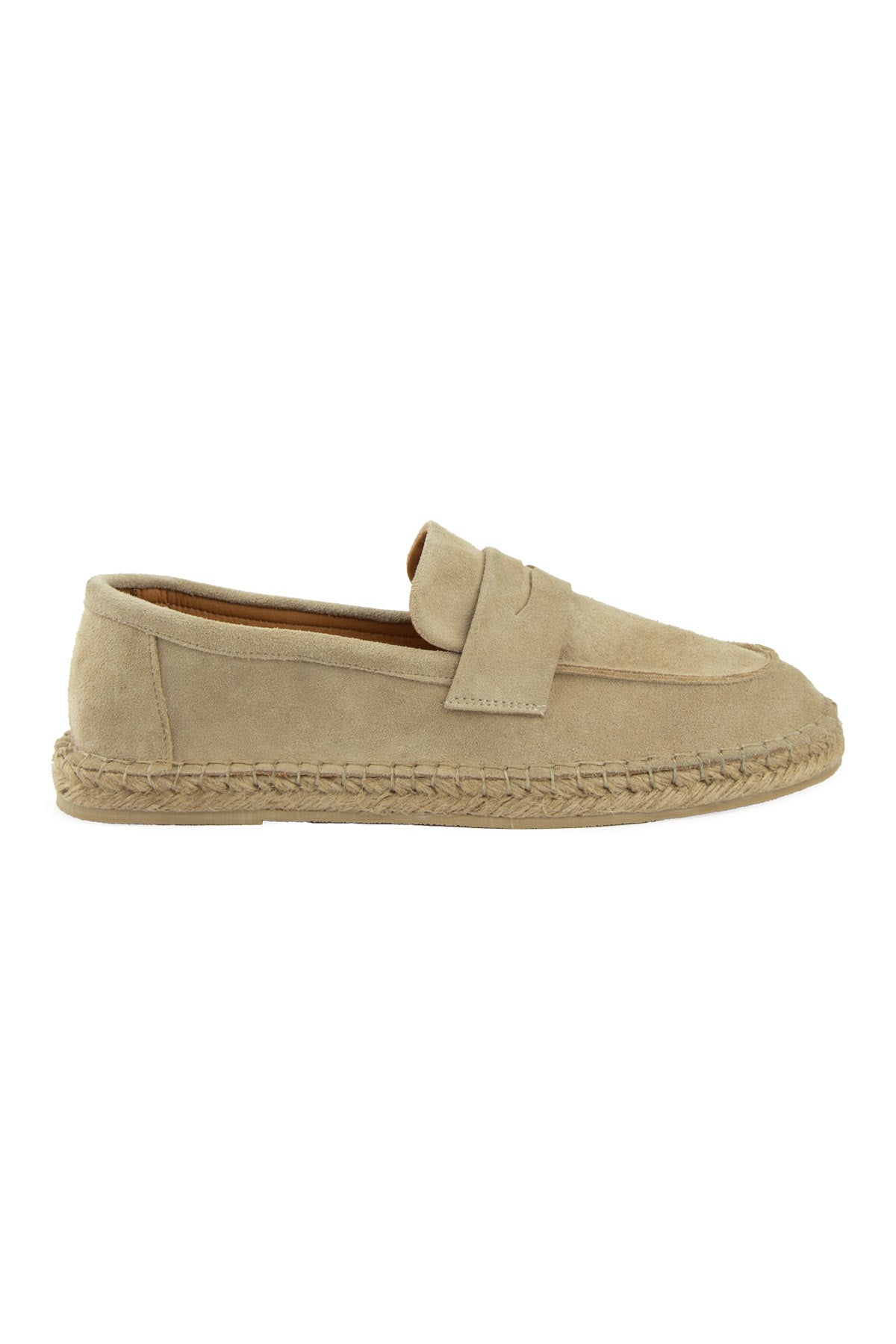 Mocasines penny de ante genuino para hombre Pegia Ustka con suela de alpargata