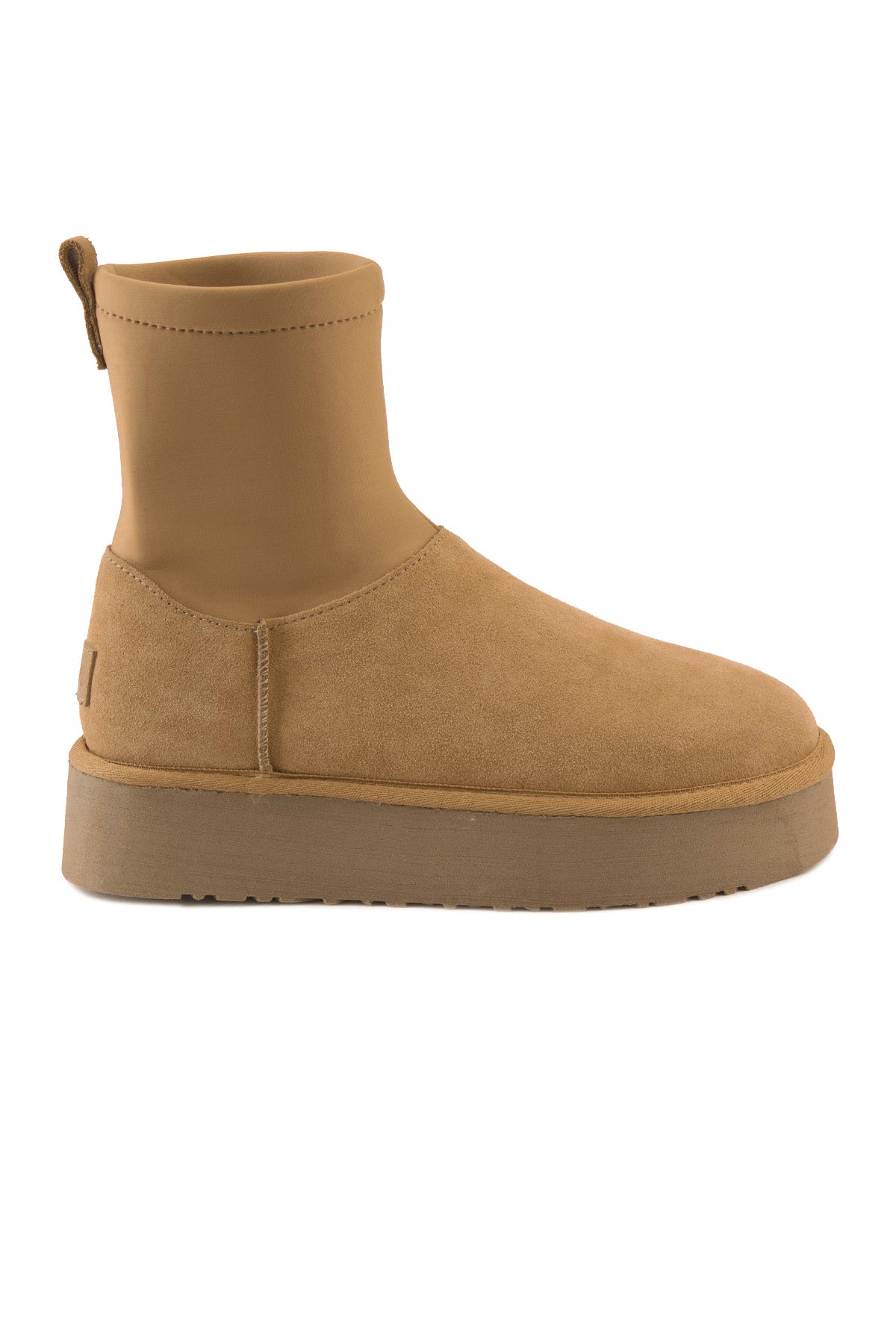 Pegia Kalix Genuine Suede Stretch Zip Women's Platform Boots - Pegia