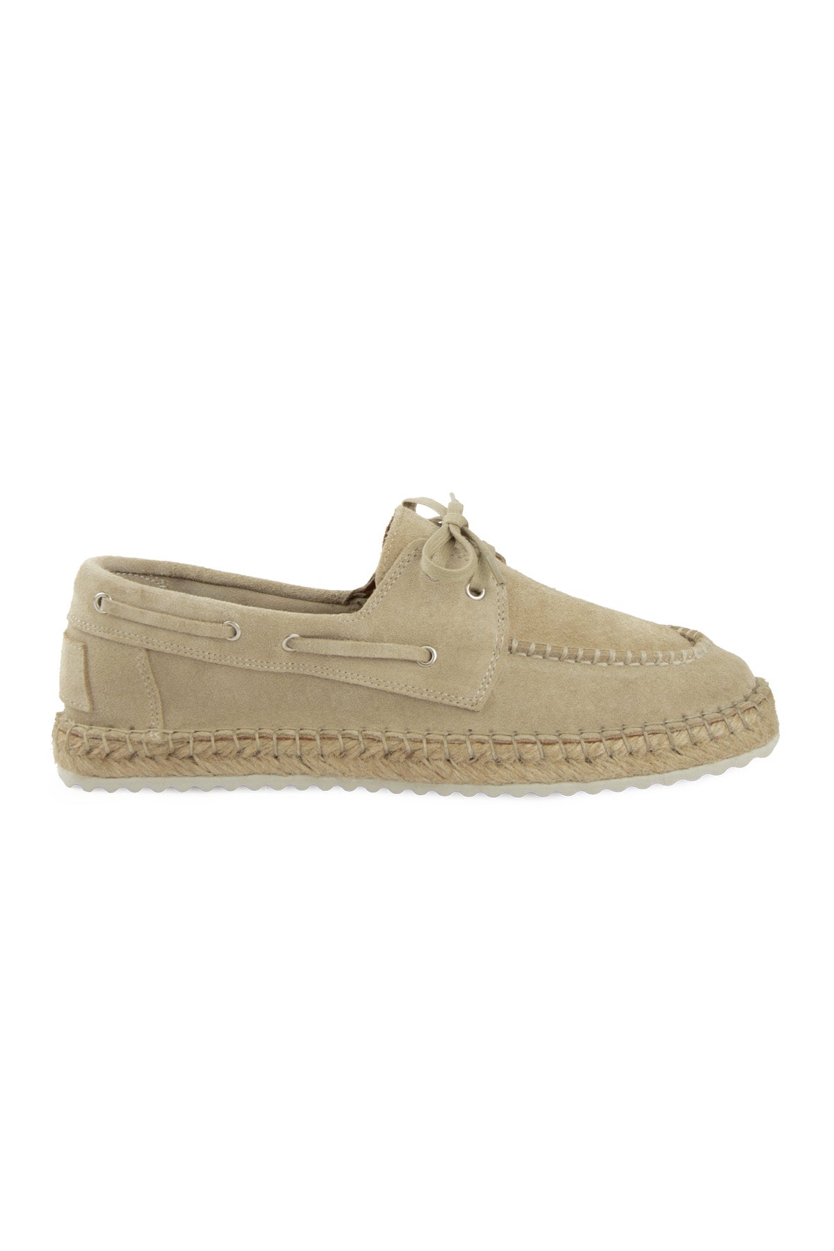 Mocassini Espadrillas da Uomo con Lacci Pegia Rosco in Vera Pelle Scamosciata