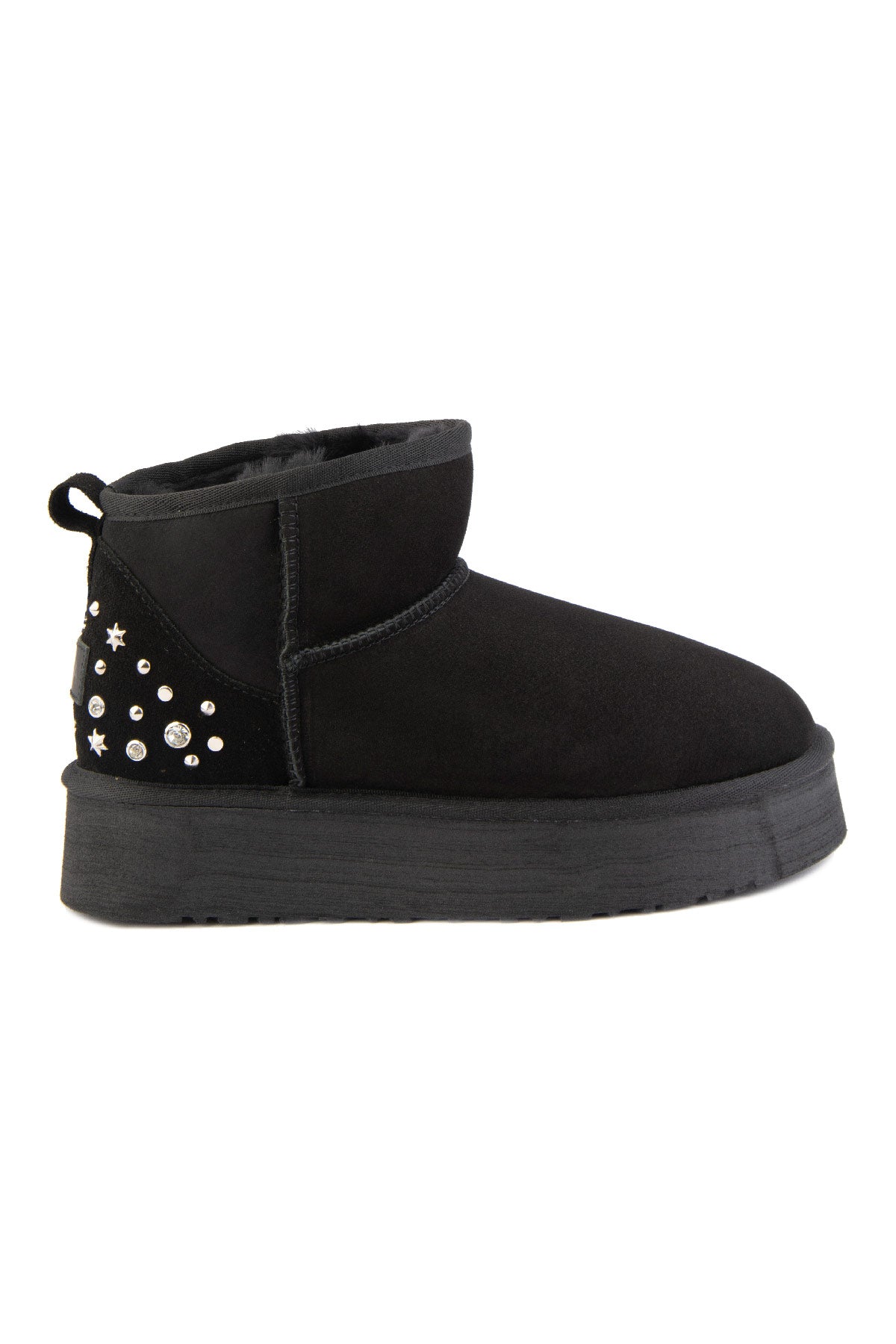 Pegia Masca Genuine Suede Jewel Detailed Women's Platform Boots - Pegia