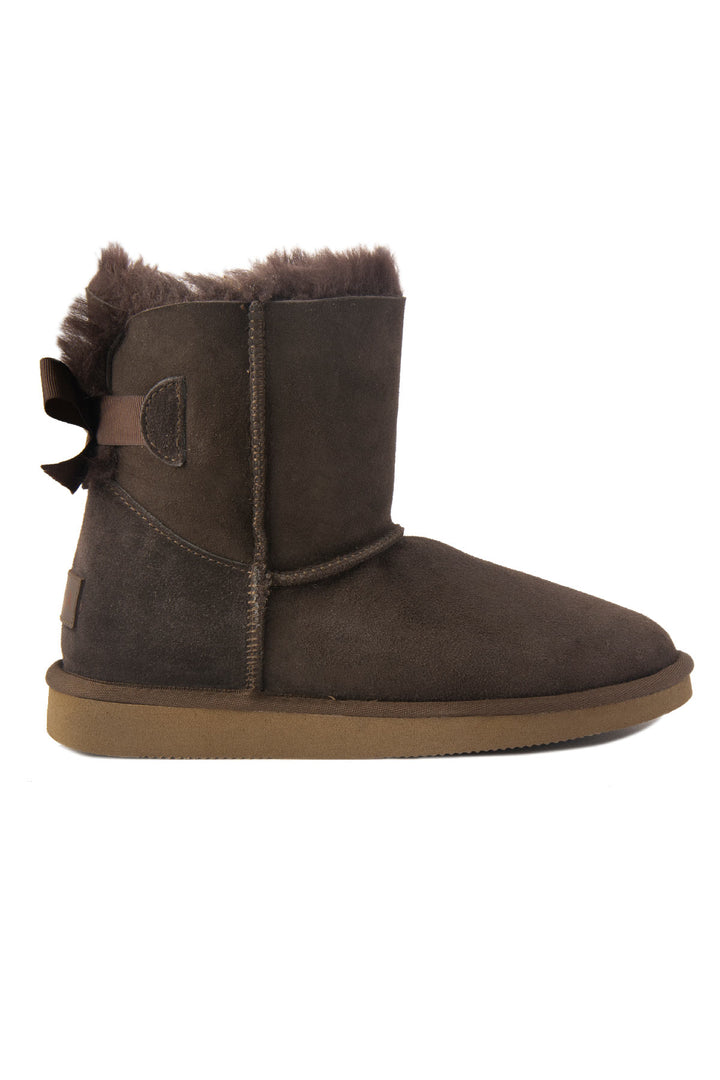 Pegia Lulea Genuine Suede Bow Detail Women's Boots - Pegia