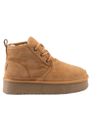 Pegia Muda Genuine Suede Lace-Up Women's Platform Boots
