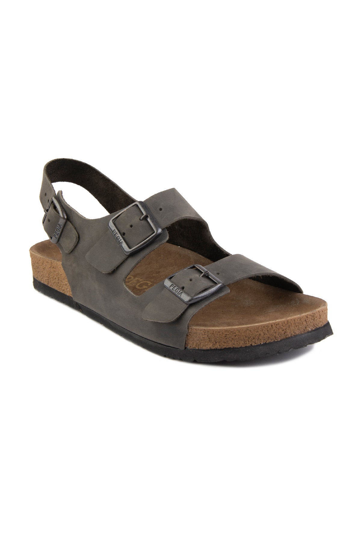 Pegia Sarnia Nubuk-Unisex-Sandalen mit Schnalle