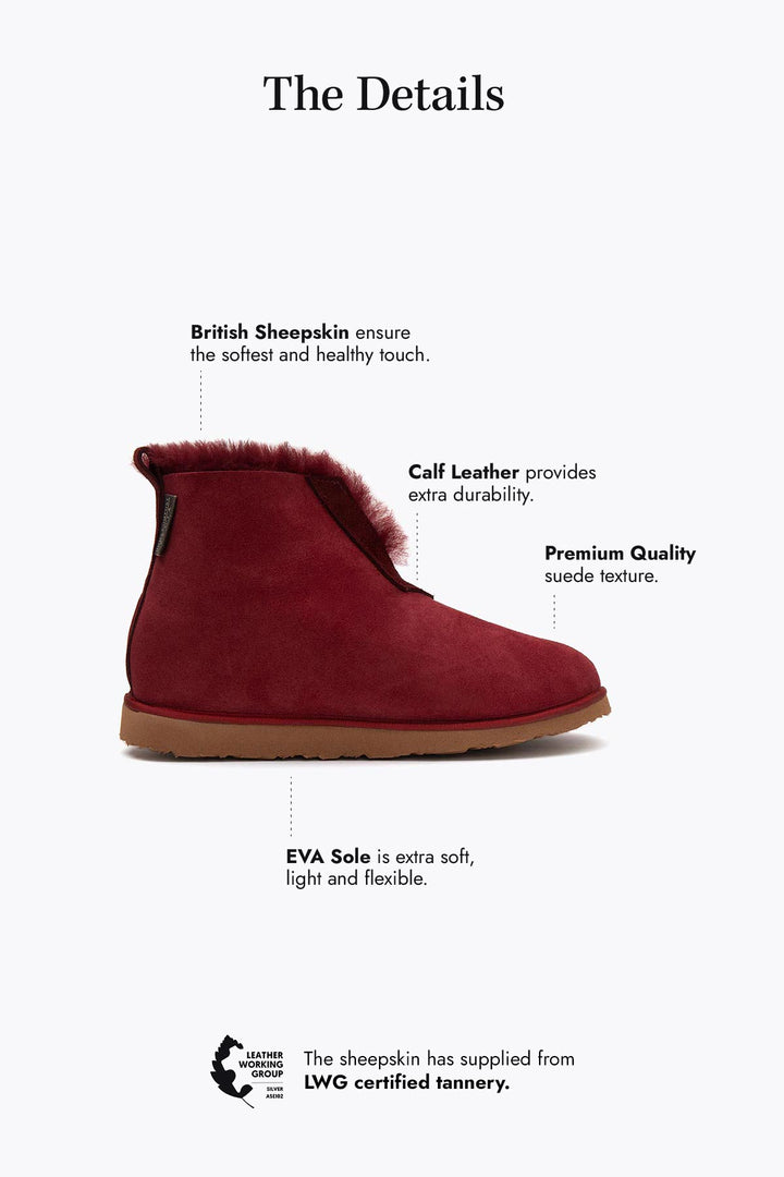 Pegia Moen Unisex Sheepskin Bootie Slippers - Pegia