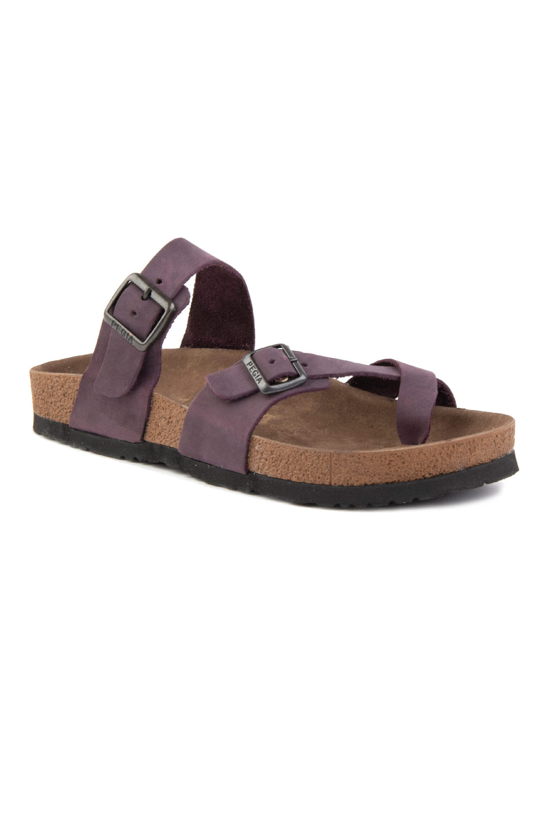 Pegia Sarnes Genuine Suede Women's Toe Loop Slides - Pegia
