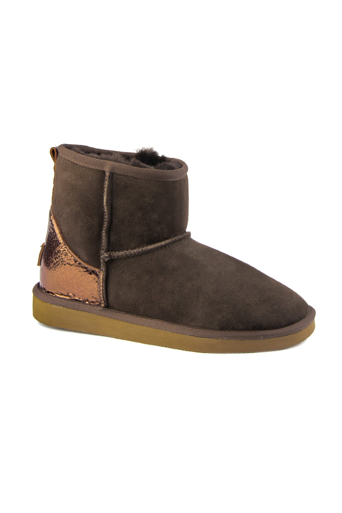 Pegia Jelsa Glossy Detailed Genuine Suede Women's Short Boots - Pegia