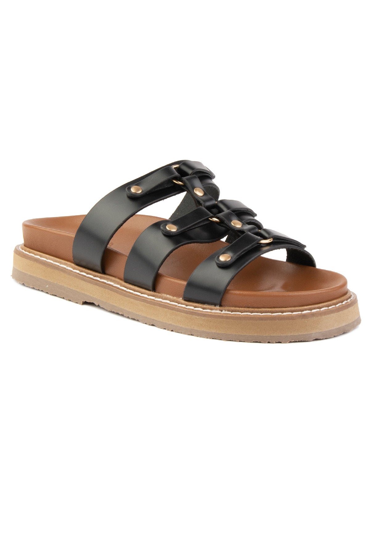 Pegia Lida Leather Women's Slides - Pegia