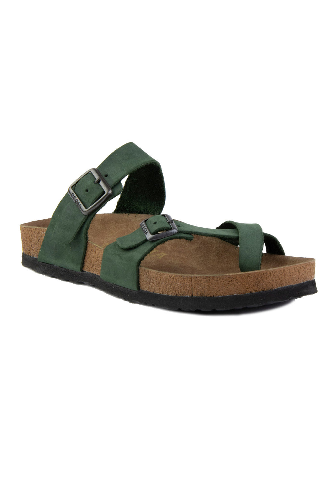 Pegia Sarnes Genuine Suede Women's Toe Loop Slides - Pegia