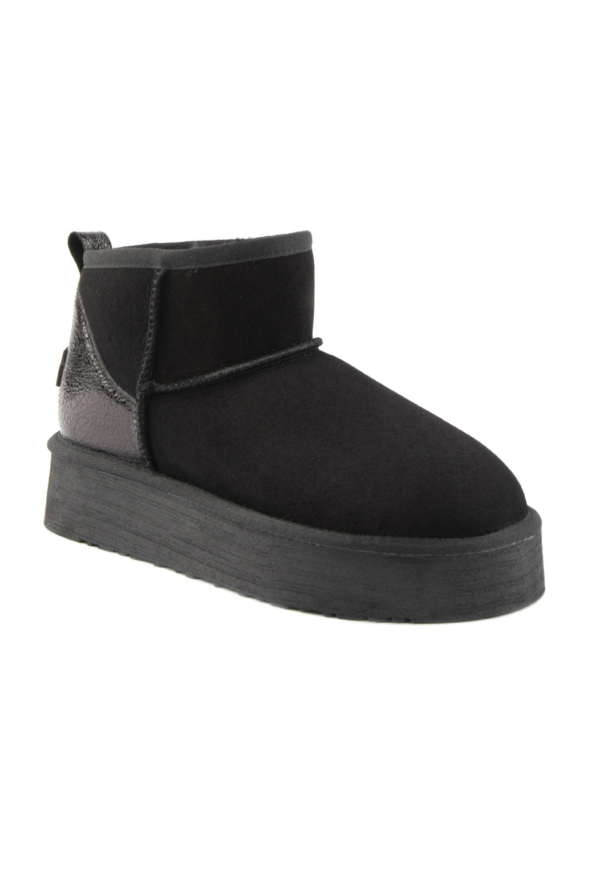 Pegia Jelsa Glossy Detailed Genuine Suede Women's Platform Boots - Pegia