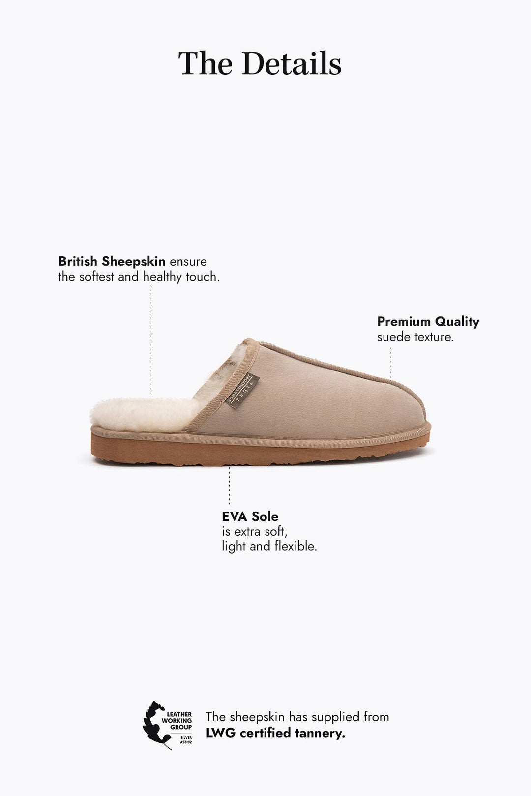 Pegia Fermo Shearling Men's Slippers - Pegia