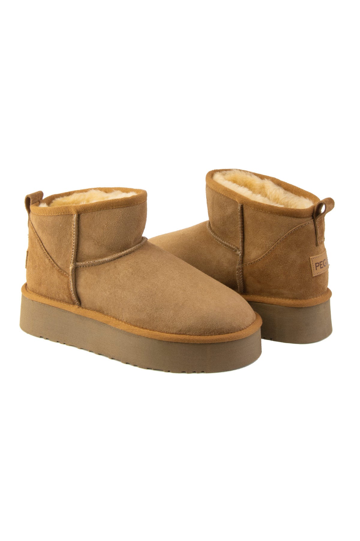 Pegia Lesa Echte Wildleder Damen Mini Stiefel