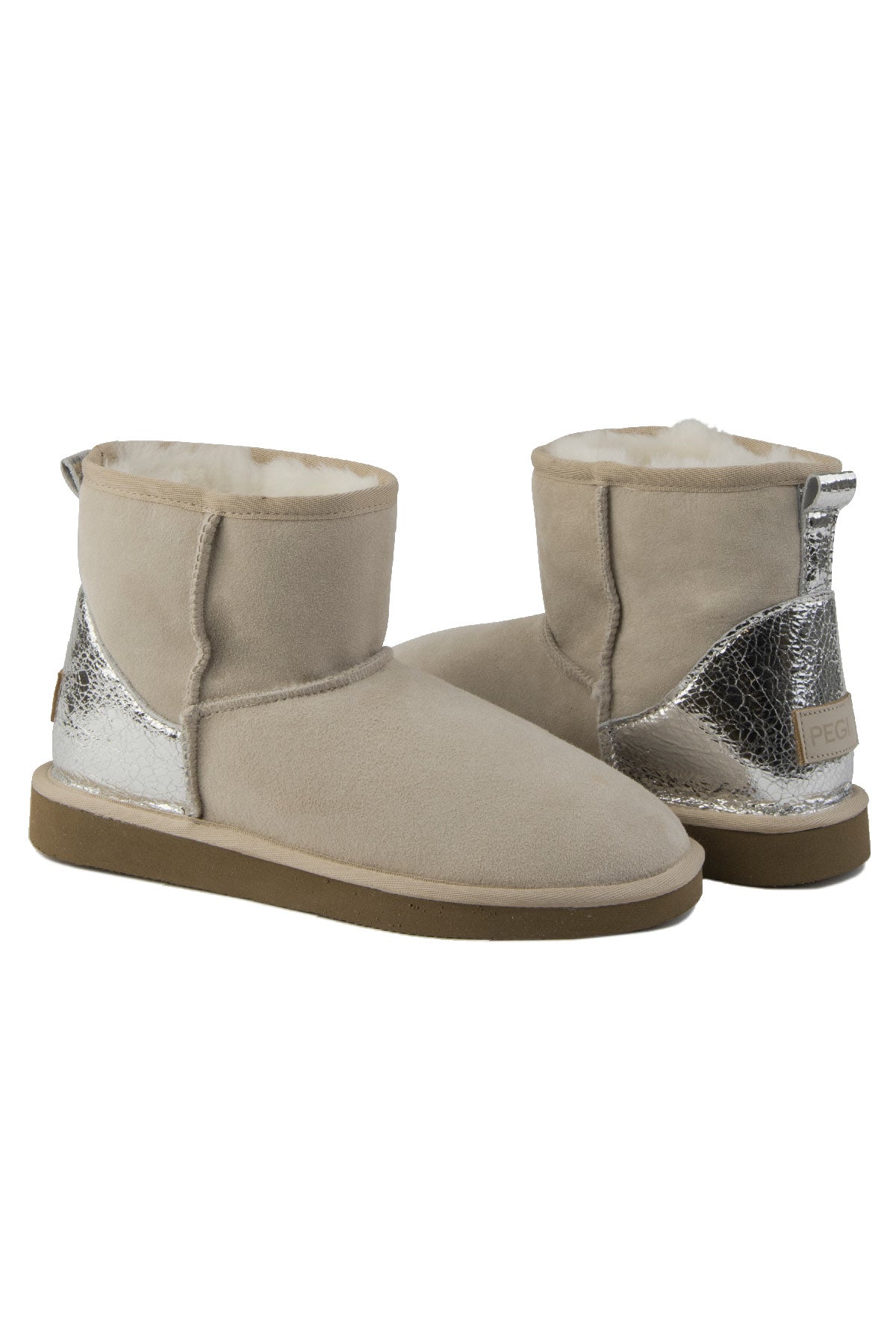 Pegia Jelsa Glossy Detailed Genuine Suede Women's Short Boots - Pegia