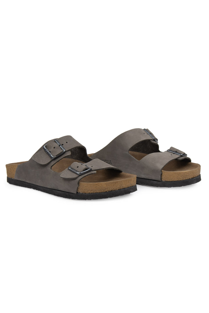 Pegia Santio Chinelos Unissexo com Fivela em Nubuck