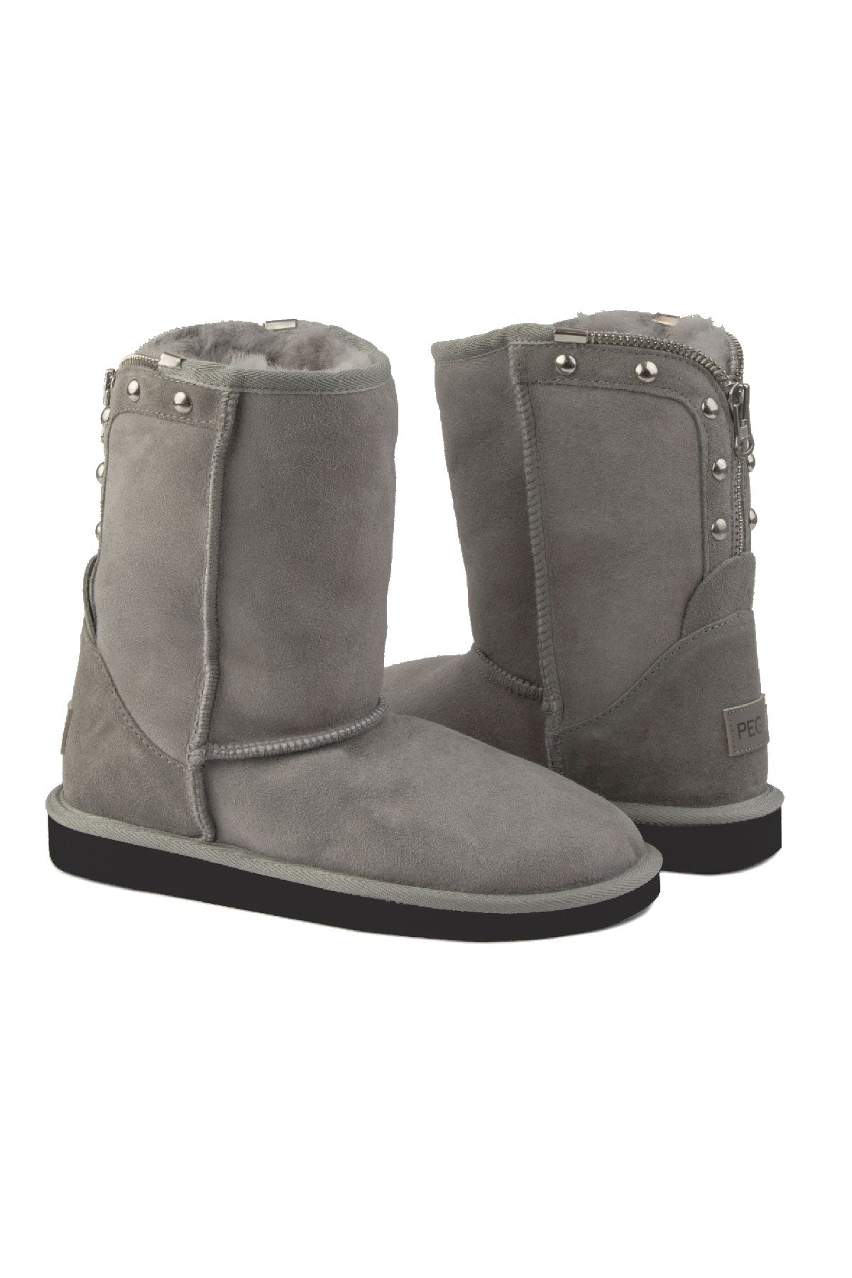 Pegia Vian Genuine Suede Back Zip Women's Boots - Pegia