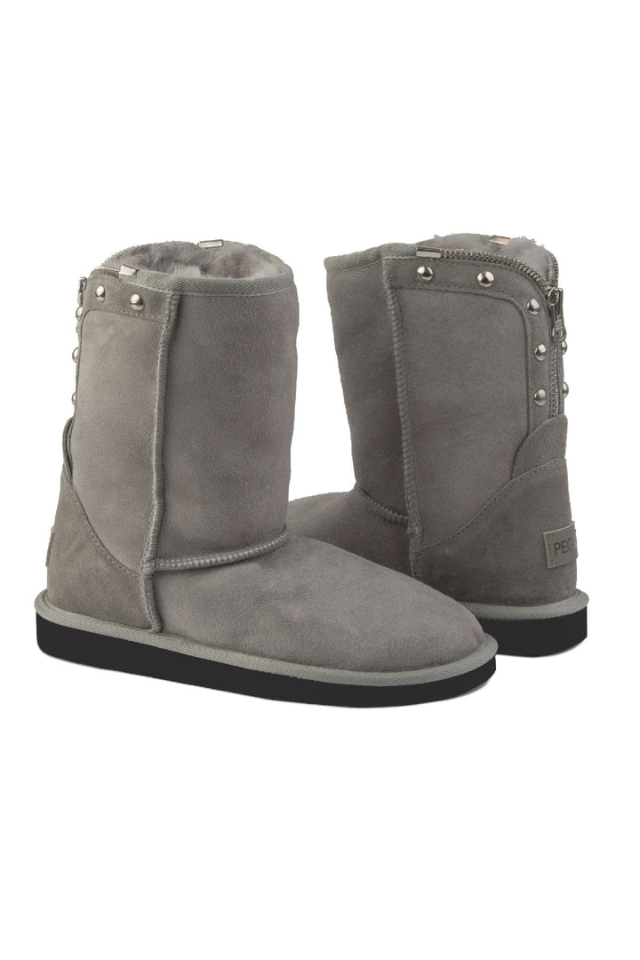 Pegia Vian Genuine Suede Back Zip Women's Boots - Pegia