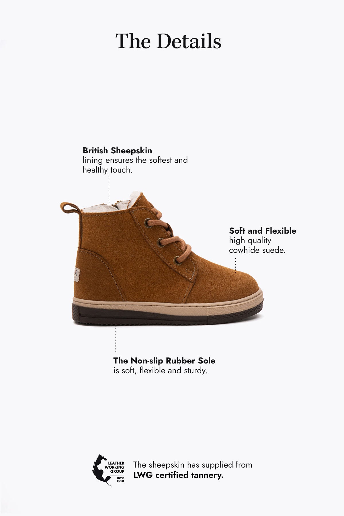 Pegia Cora Shearling Kids' Boots - Pegia