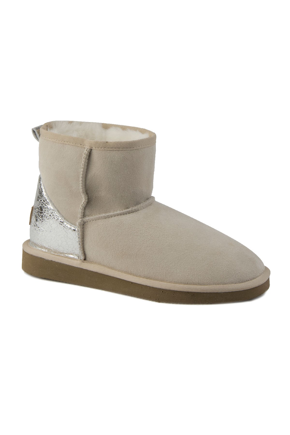 Pegia Jelsa Glossy Detailed Genuine Suede Women's Short Boots - Pegia