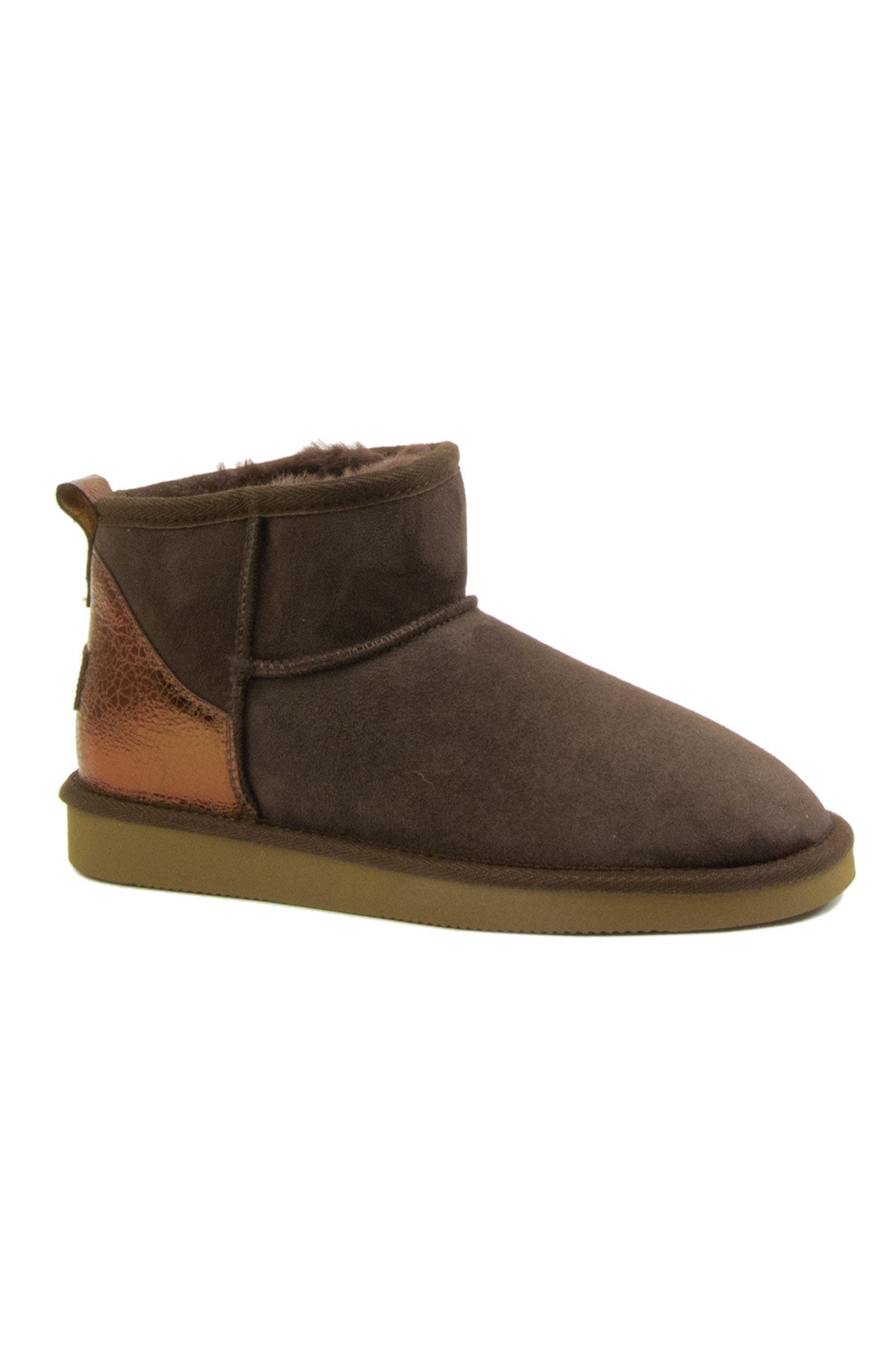 Pegia Jelsa Glossy Detailed Genuine Suede Women's Mini Boots - Pegia