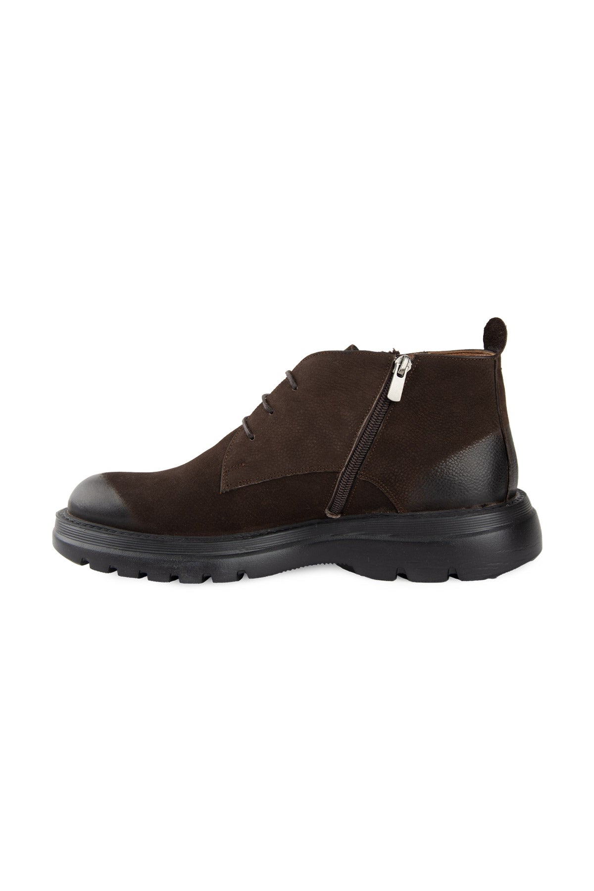 Pegia Nava Men's Nubuck Leather Zip-Up Ankle Boots