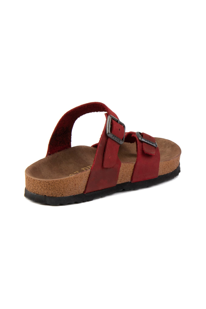 Pegia Sarnes Genuine Suede Women's Toe Loop Slides - Pegia