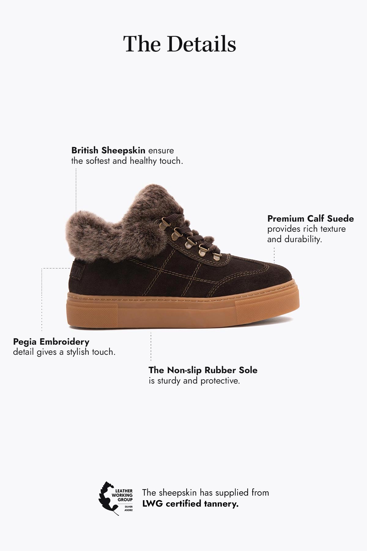 Pegia Valen Sheepskin Women's Sneakers - Pegia