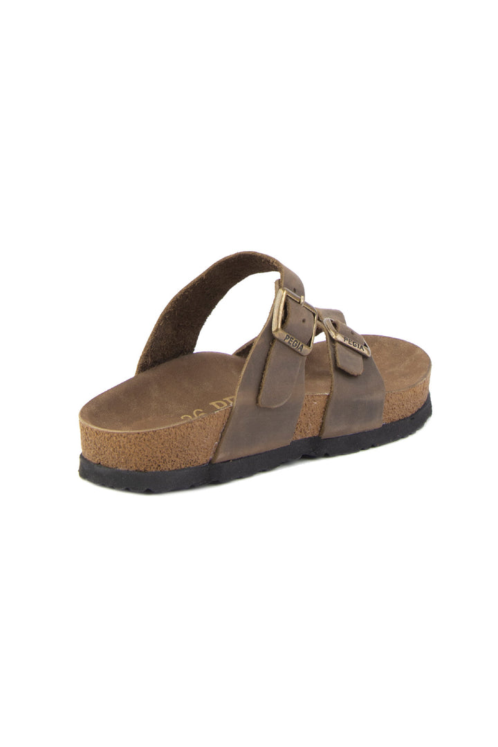 Pegia Sarnes Genuine Suede Women's Toe Loop Slides - Pegia