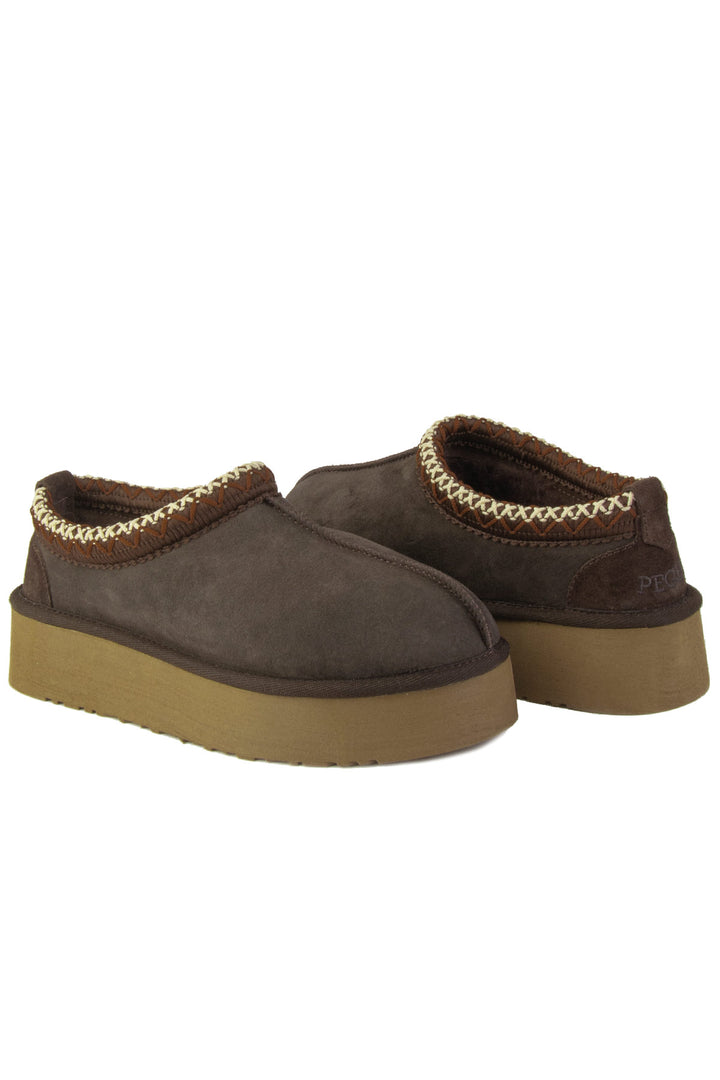 Pegia Aure Genuine Suede Women's Ultra Mini Platform Boots - Pegia