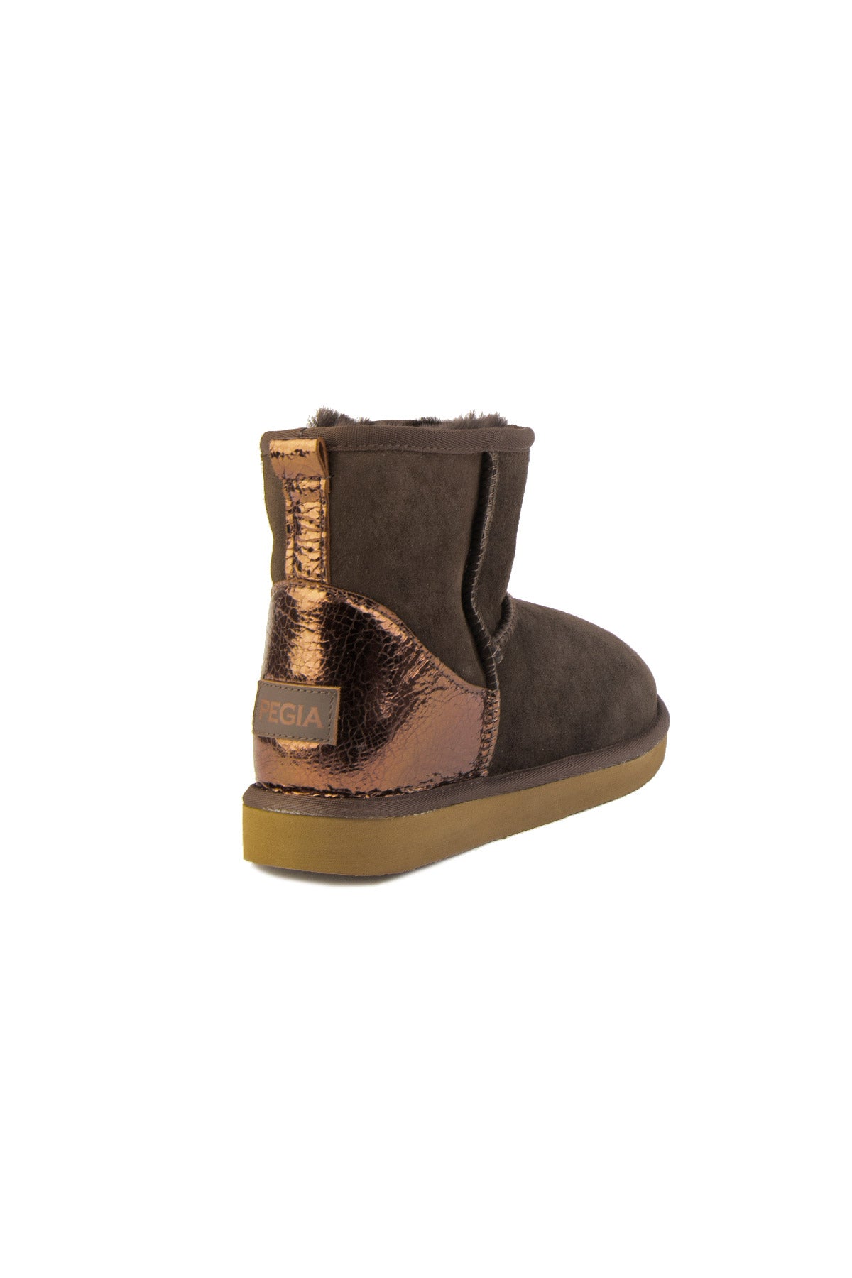 Pegia Jelsa Glossy Detailed Genuine Suede Women's Short Boots - Pegia