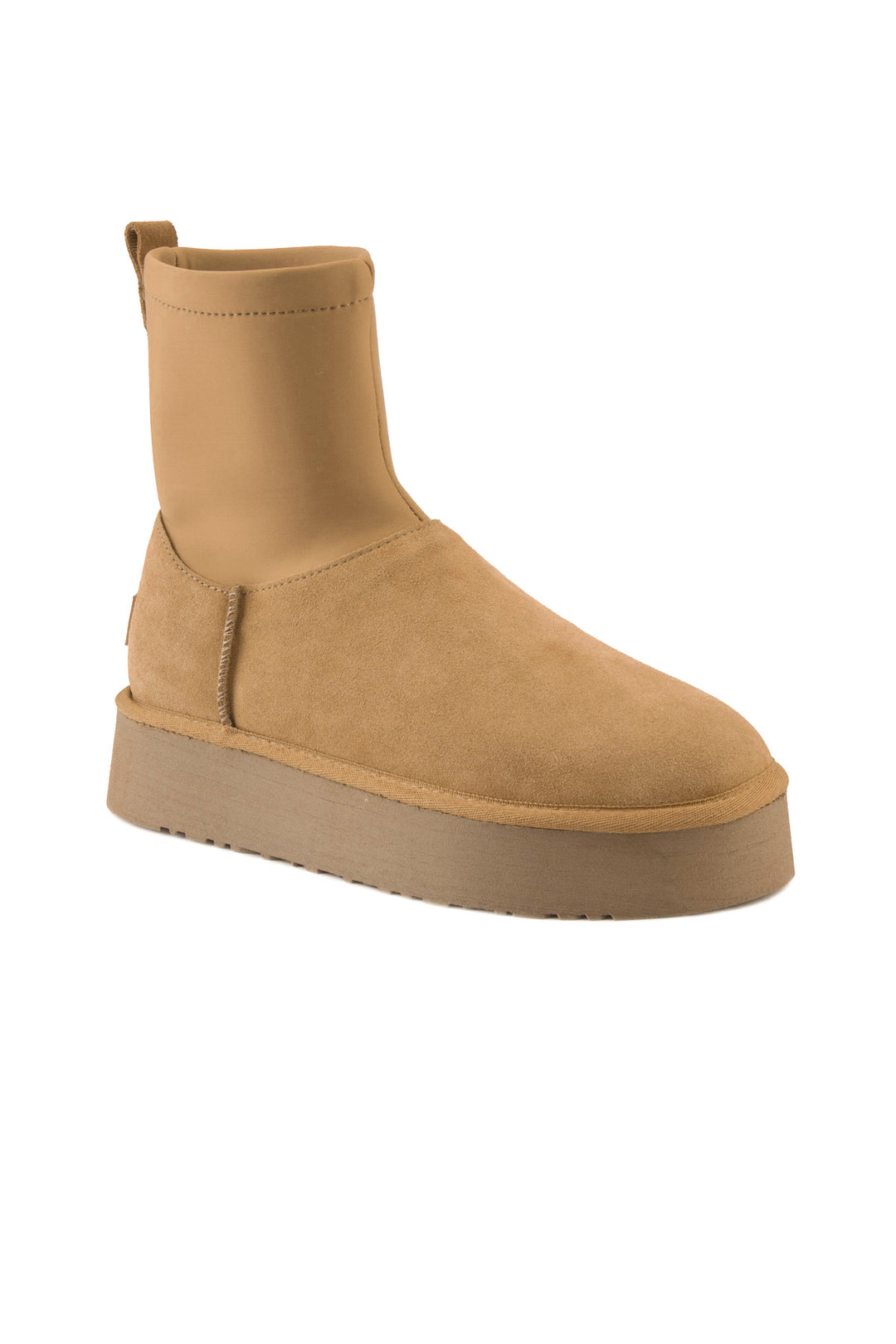 Pegia Kalix Genuine Suede Stretch Zip Women's Platform Boots - Pegia