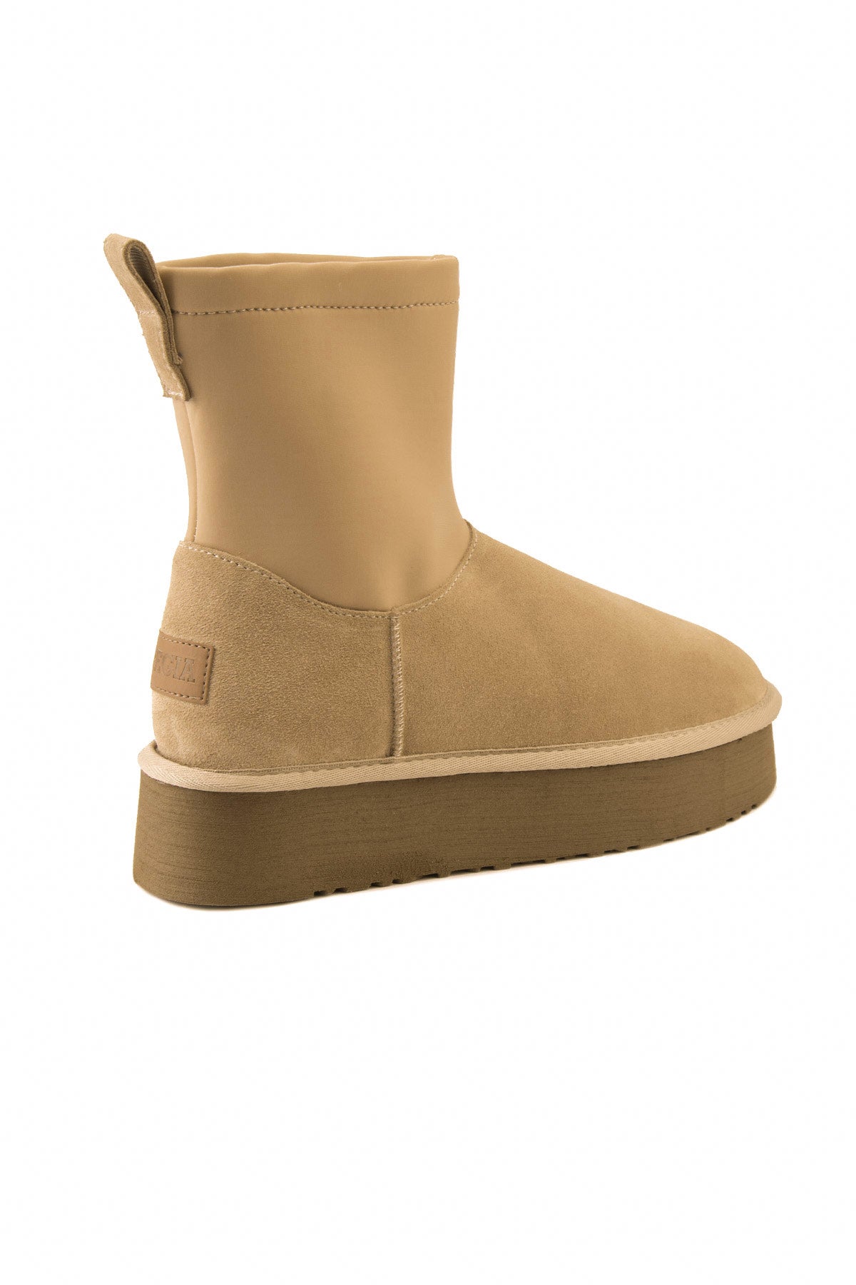 Pegia Kalix Genuine Suede Stretch Zip Women's Platform Boots - Pegia