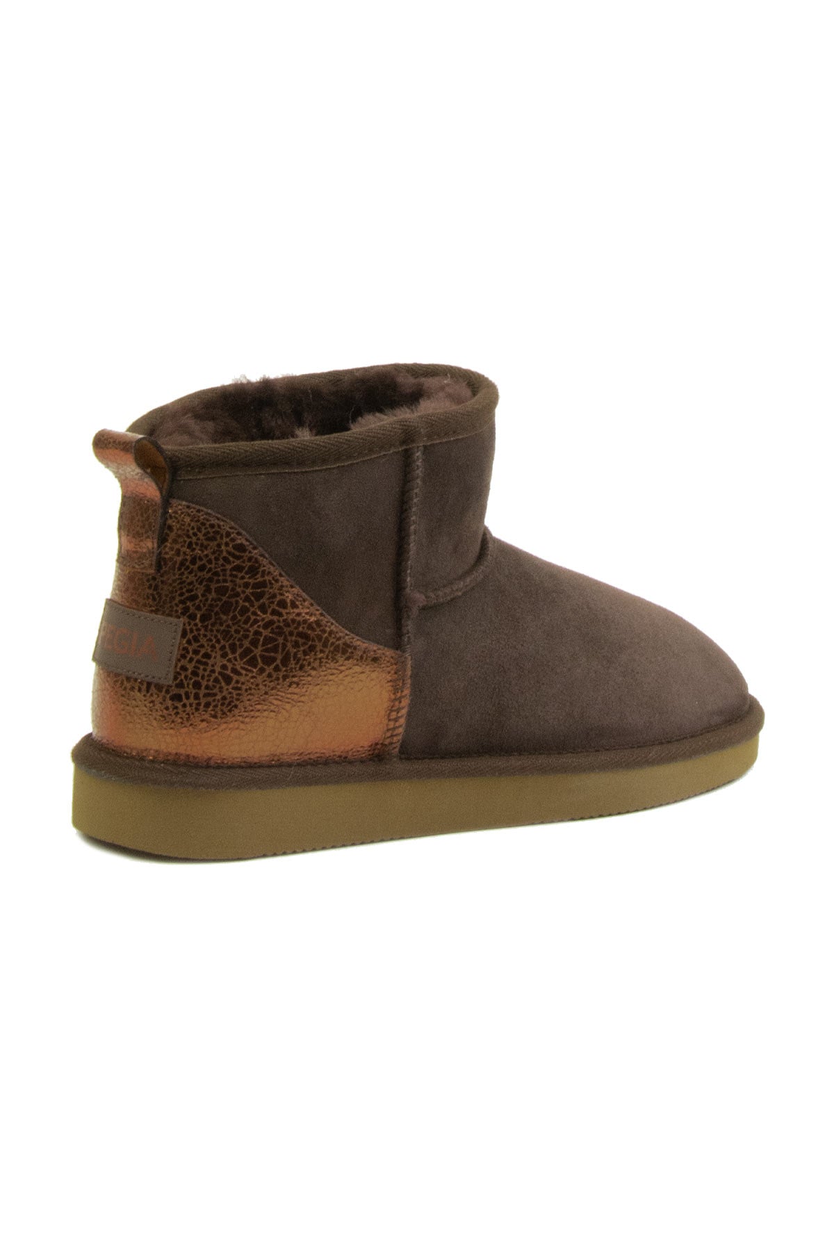 Pegia Jelsa Glossy Detailed Genuine Suede Women's Mini Boots - Pegia