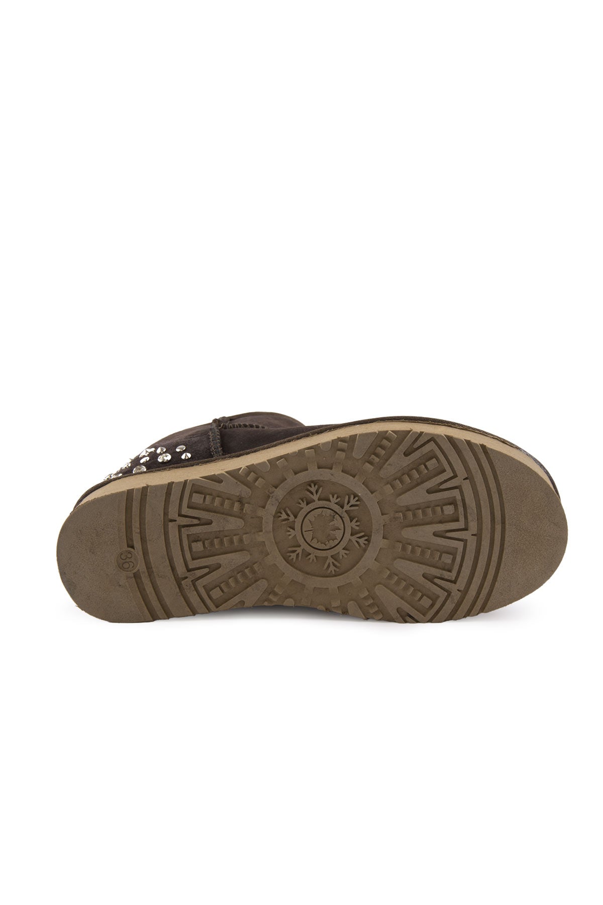 Pegia Masca Genuine Suede Jewel Detailed Women's Platform Boots - Pegia