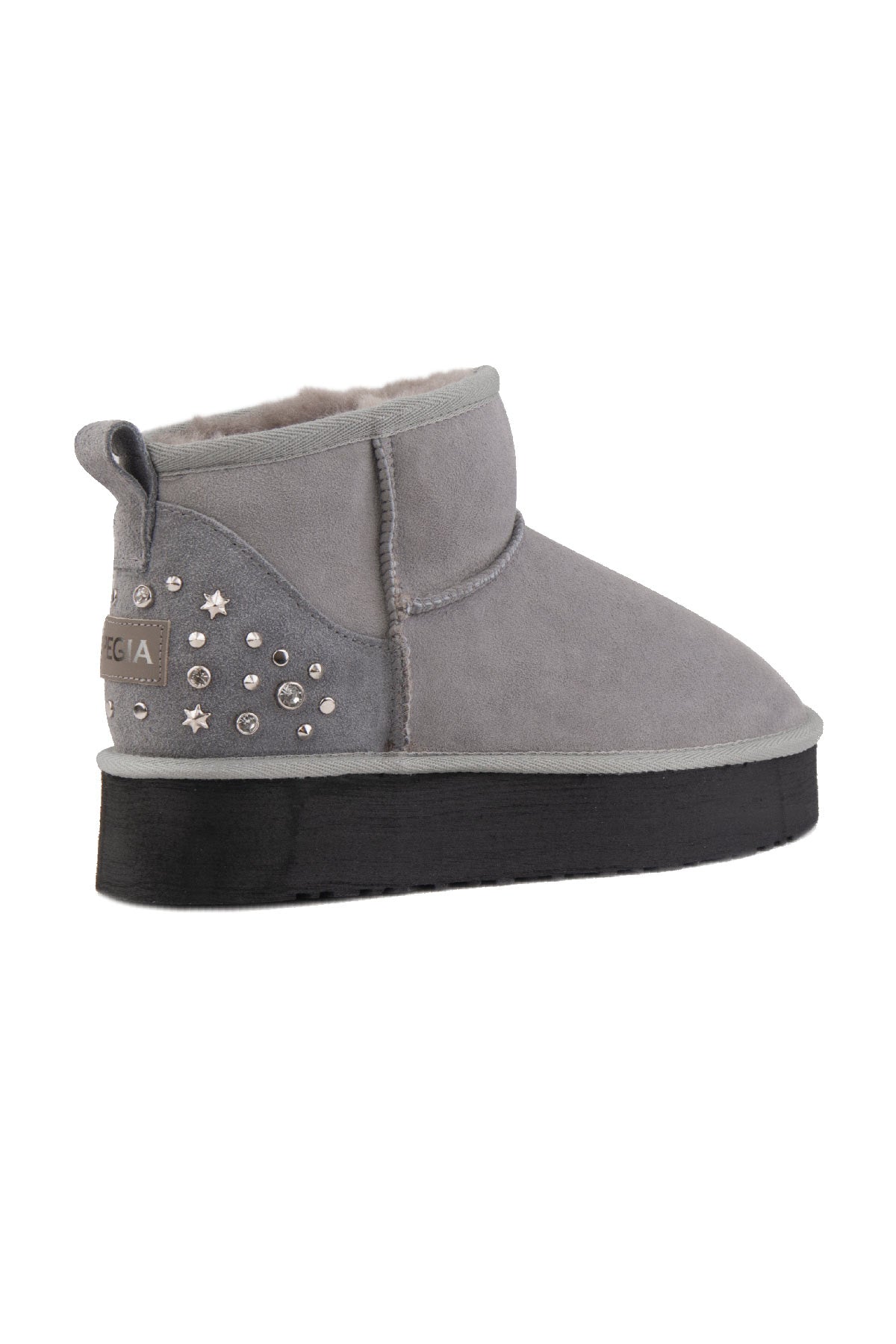 Pegia Masca Genuine Suede Jewel Detailed Women's Platform Boots