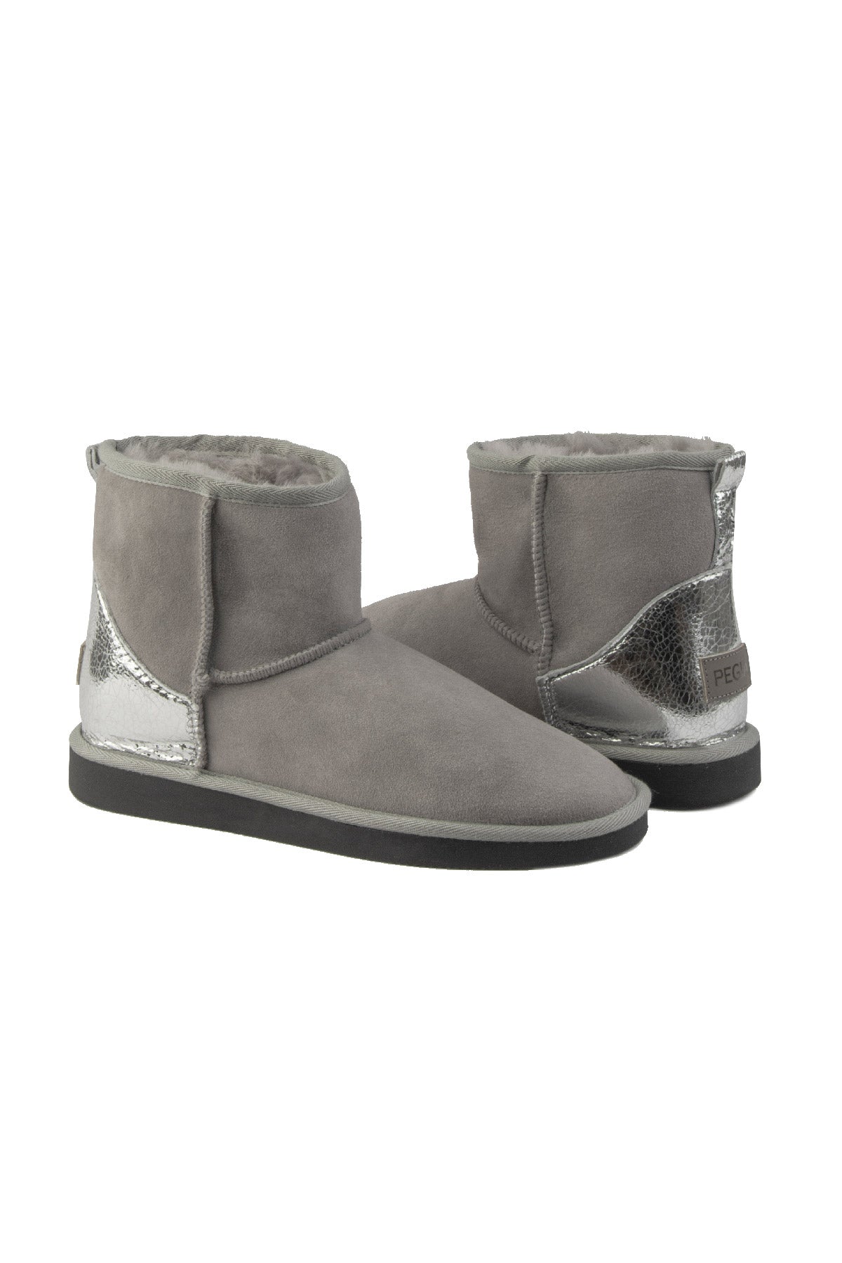 Pegia Jelsa Glossy Detailed Genuine Suede Women's Short Boots - Pegia