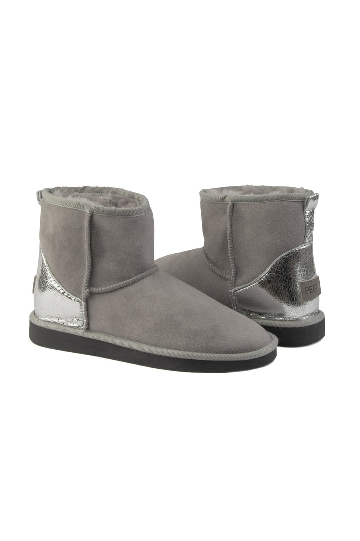 Pegia Jelsa Glossy Detailed Genuine Suede Women's Short Boots - Pegia