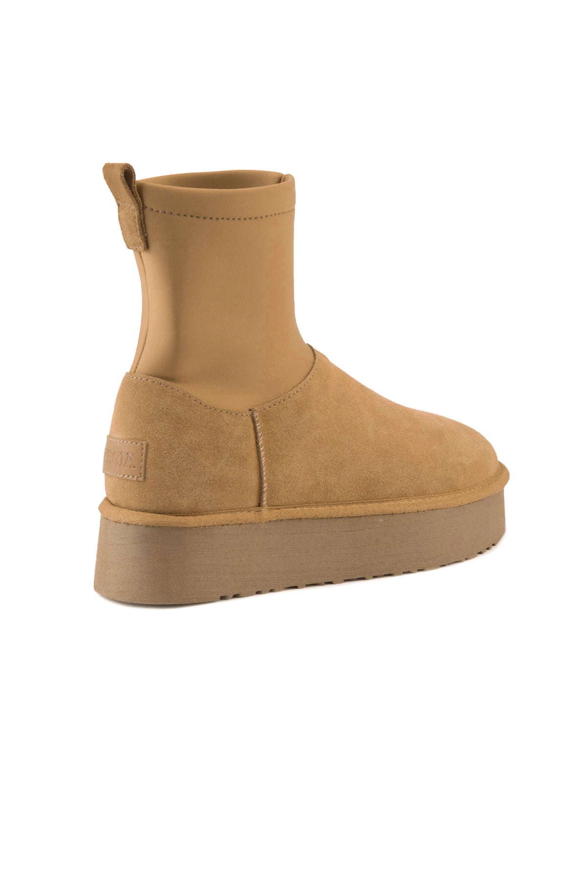 Pegia Kalix Genuine Suede Stretch Zip Women's Platform Boots - Pegia