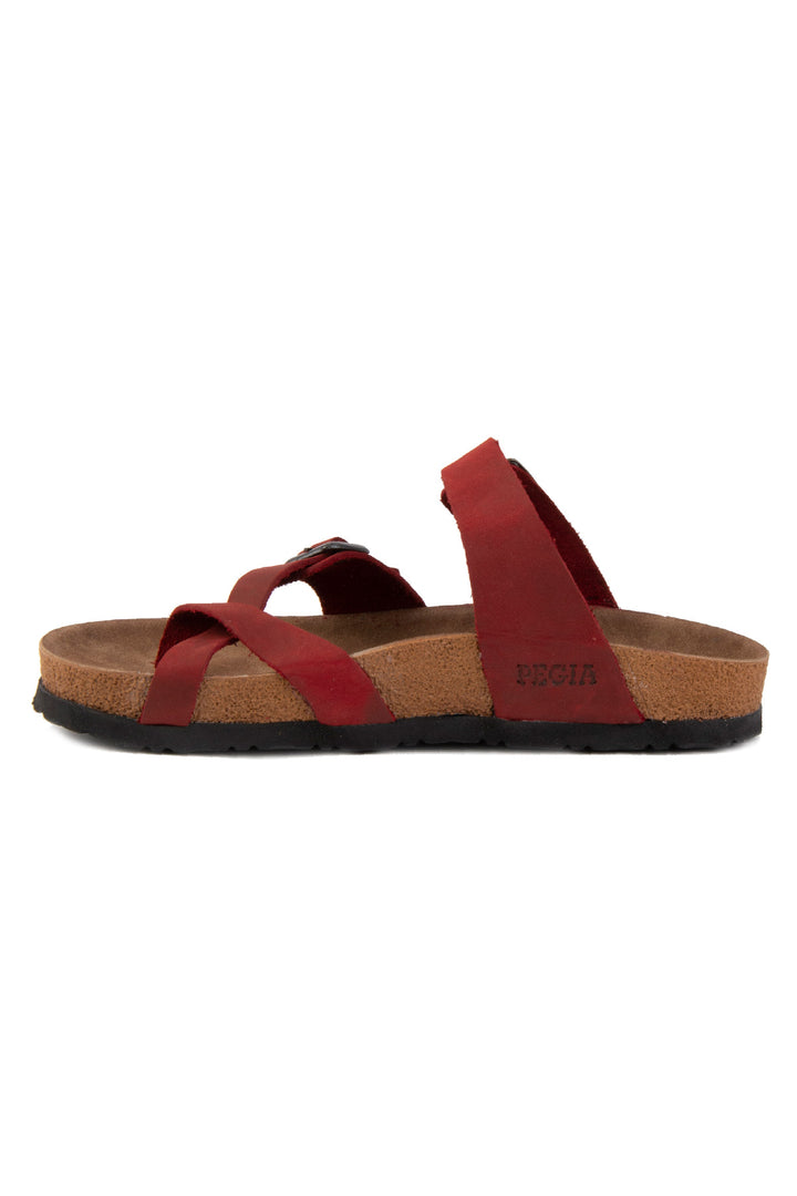 Pegia Sarnes Genuine Suede Women's Toe Loop Slides - Pegia