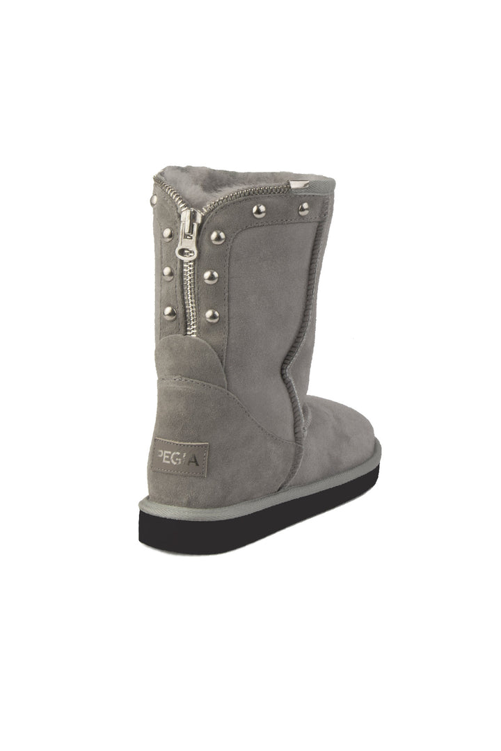 Pegia Vian Genuine Suede Back Zip Women's Boots - Pegia