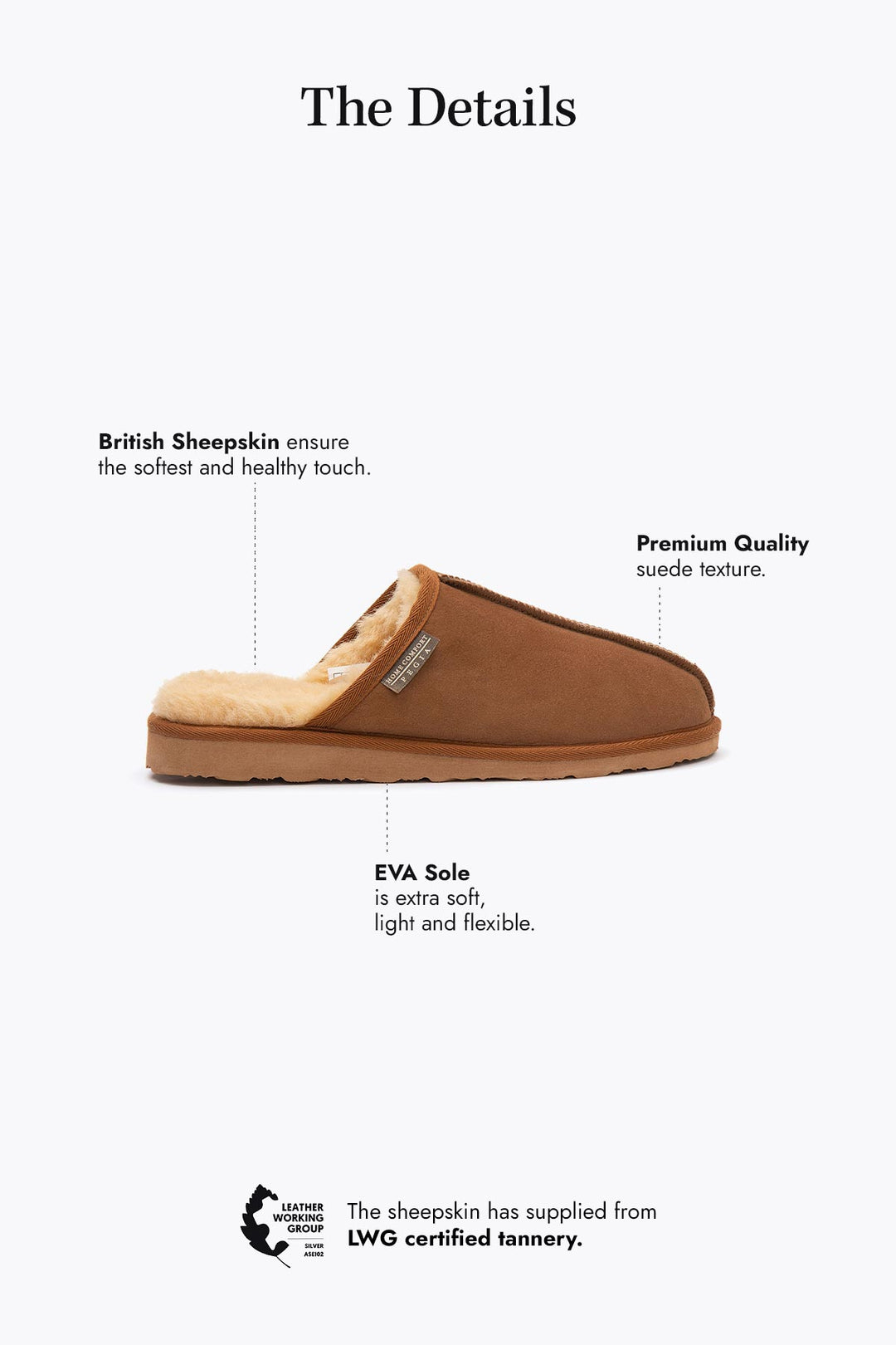 Pegia Fermo Shearling Men's Slippers - Pegia