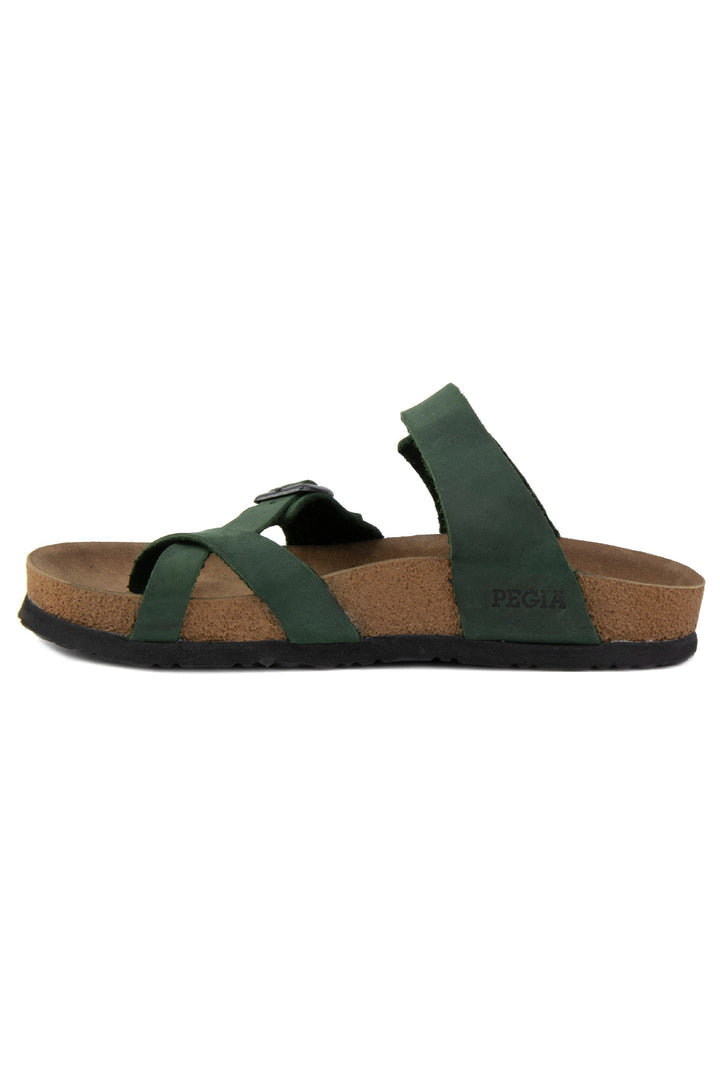 Pegia Sarnes Genuine Suede Women's Toe Loop Slides - Pegia