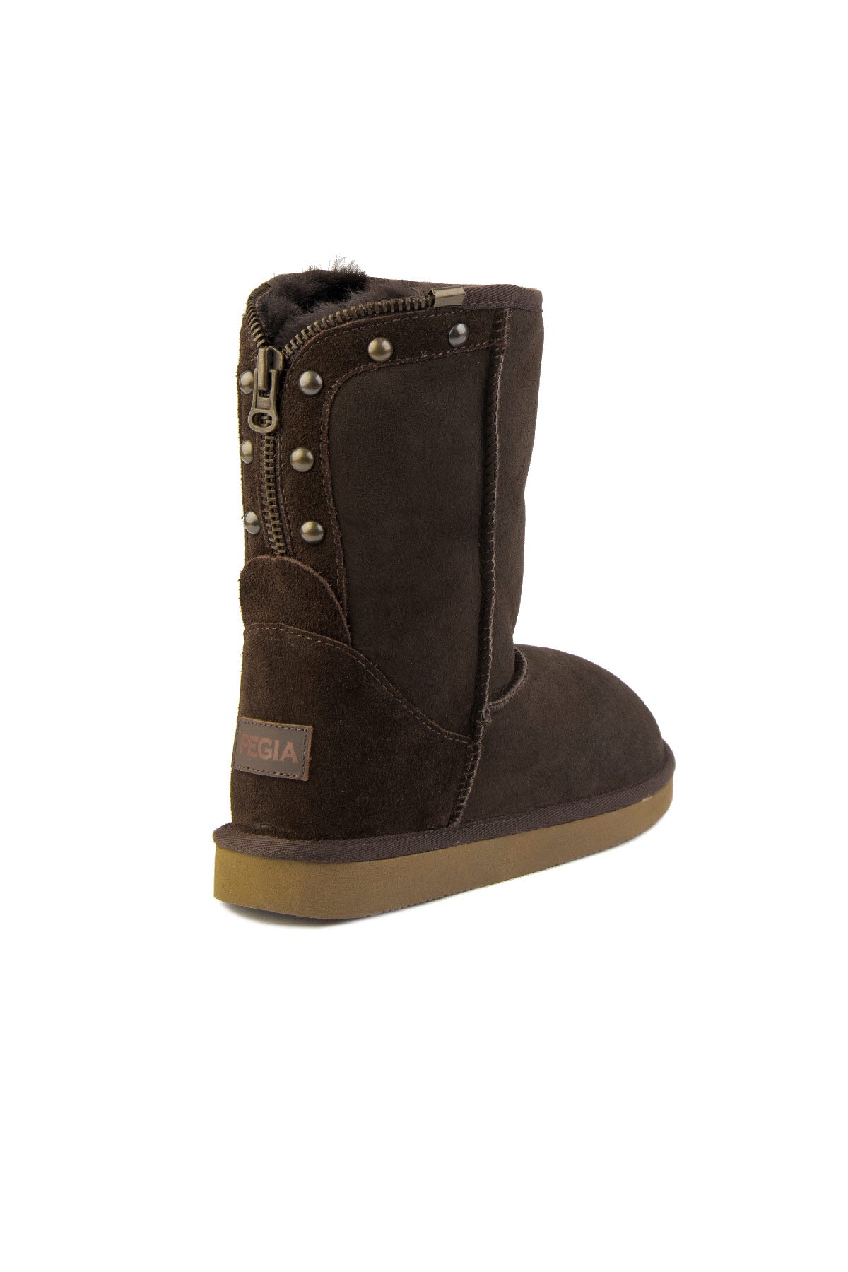 Pegia Vian Genuine Suede Back Zip Women's Boots - Pegia
